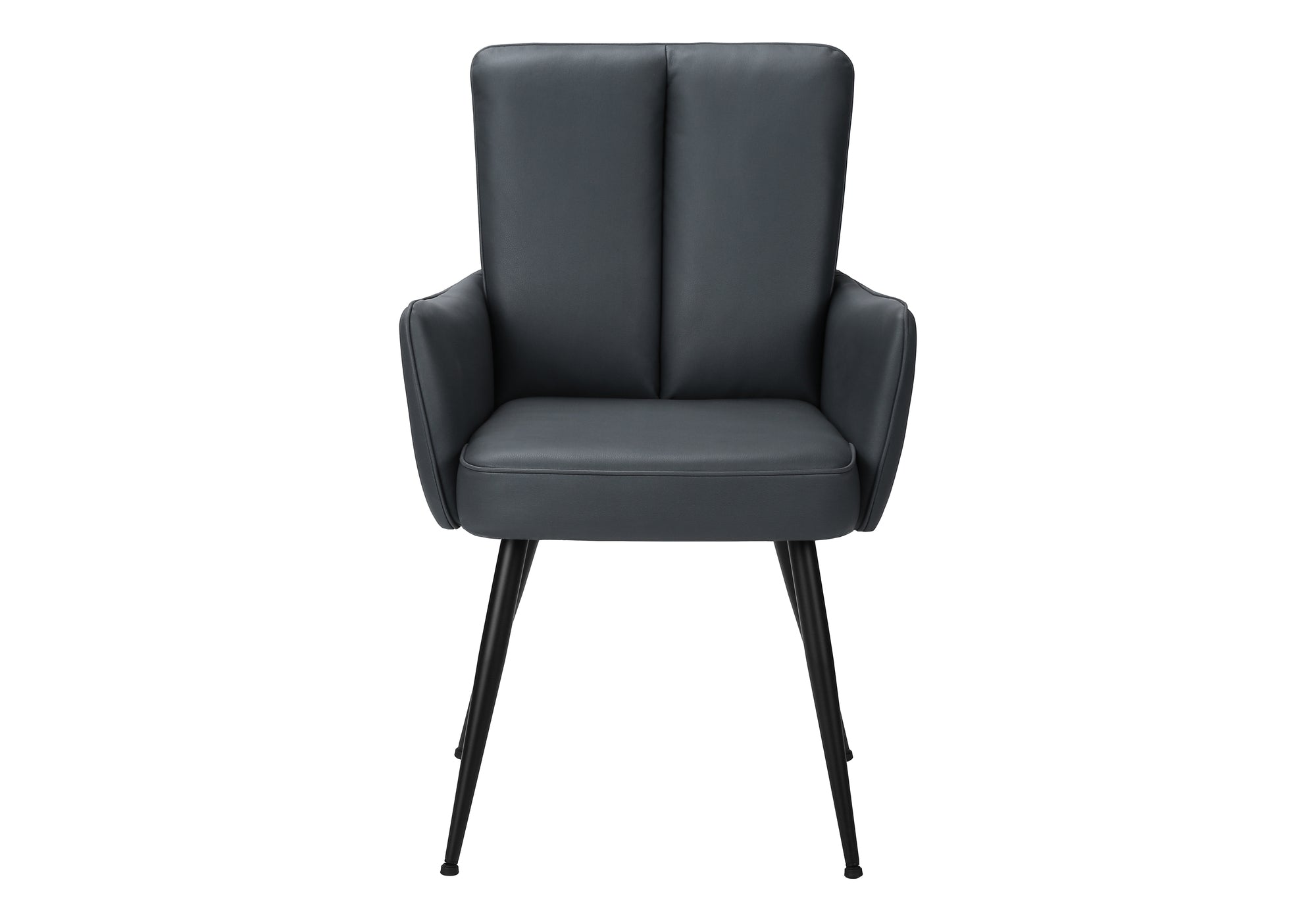 CHAISE - 2PCS / 36"H / SIMILI-CUIR BLEU FONCE / METAL NOIR – I 1148