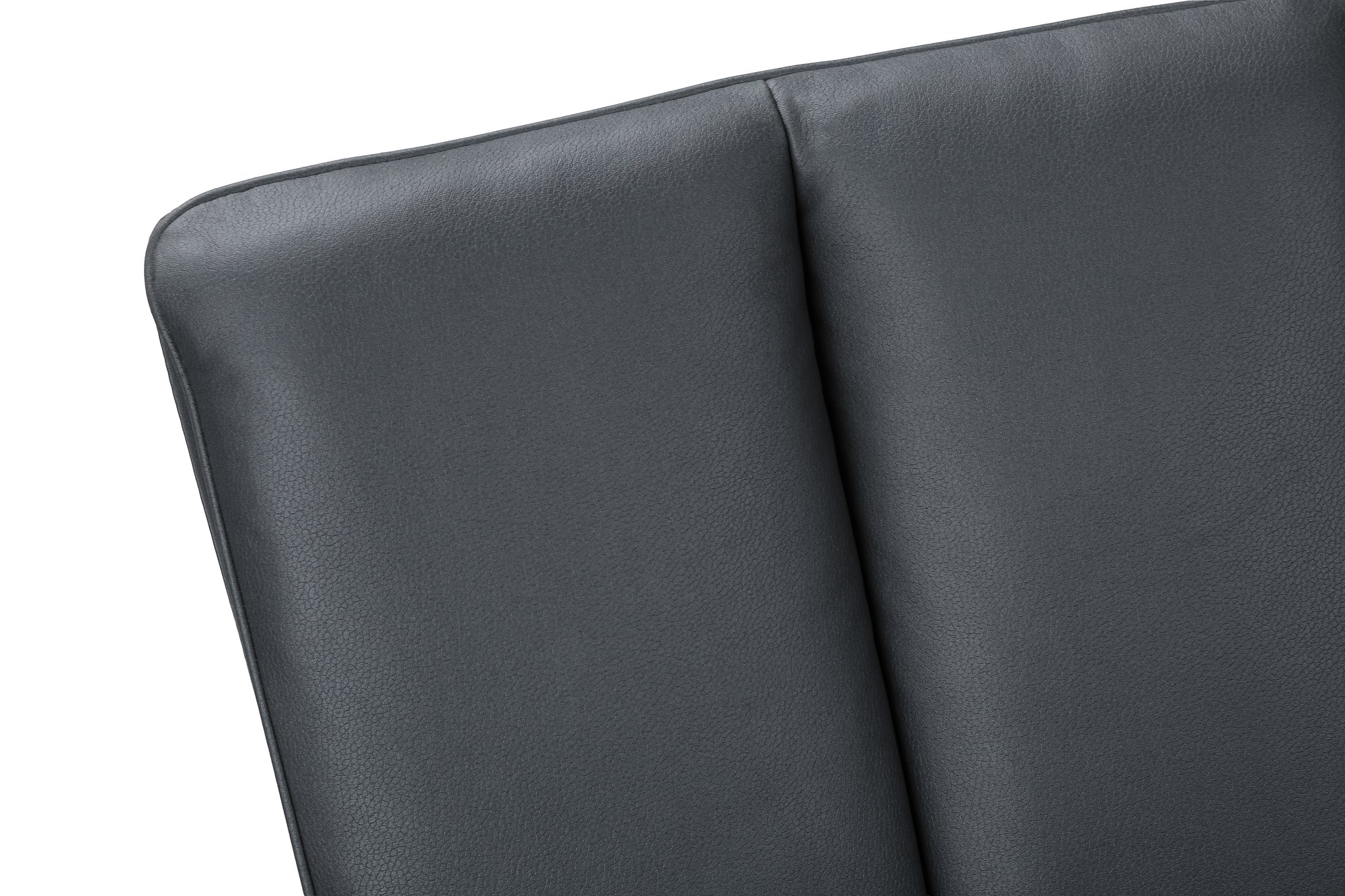 CHAISE - 2PCS / 36"H / SIMILI-CUIR BLEU FONCE / METAL NOIR – I 1148