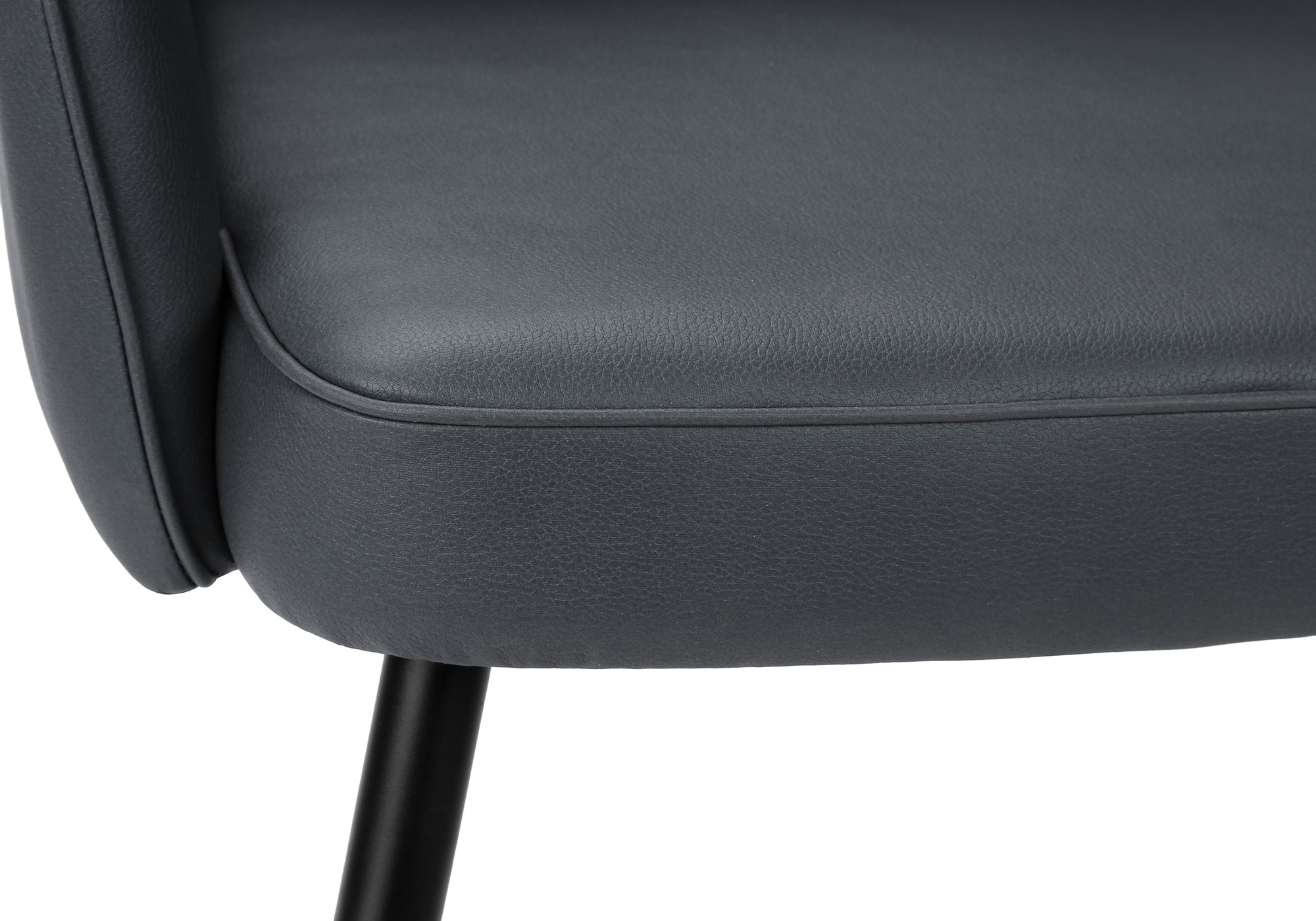CHAISE - 2PCS / 36"H / SIMILI-CUIR BLEU FONCE / METAL NOIR – I 1148
