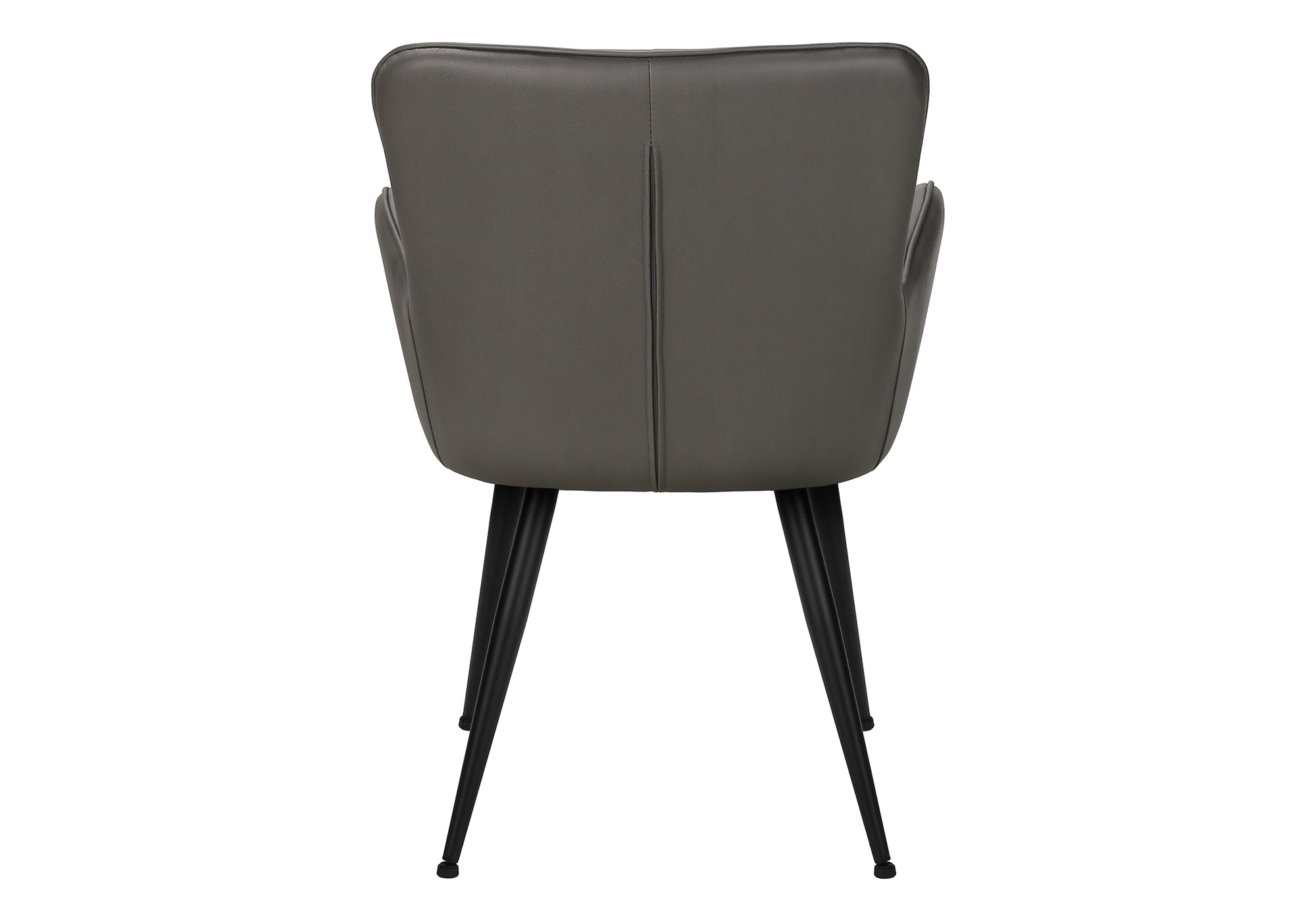 CHAISE - 2PCS / 33"H / SIMILI-CUIR GRIS / METAL NOIR – I 1158