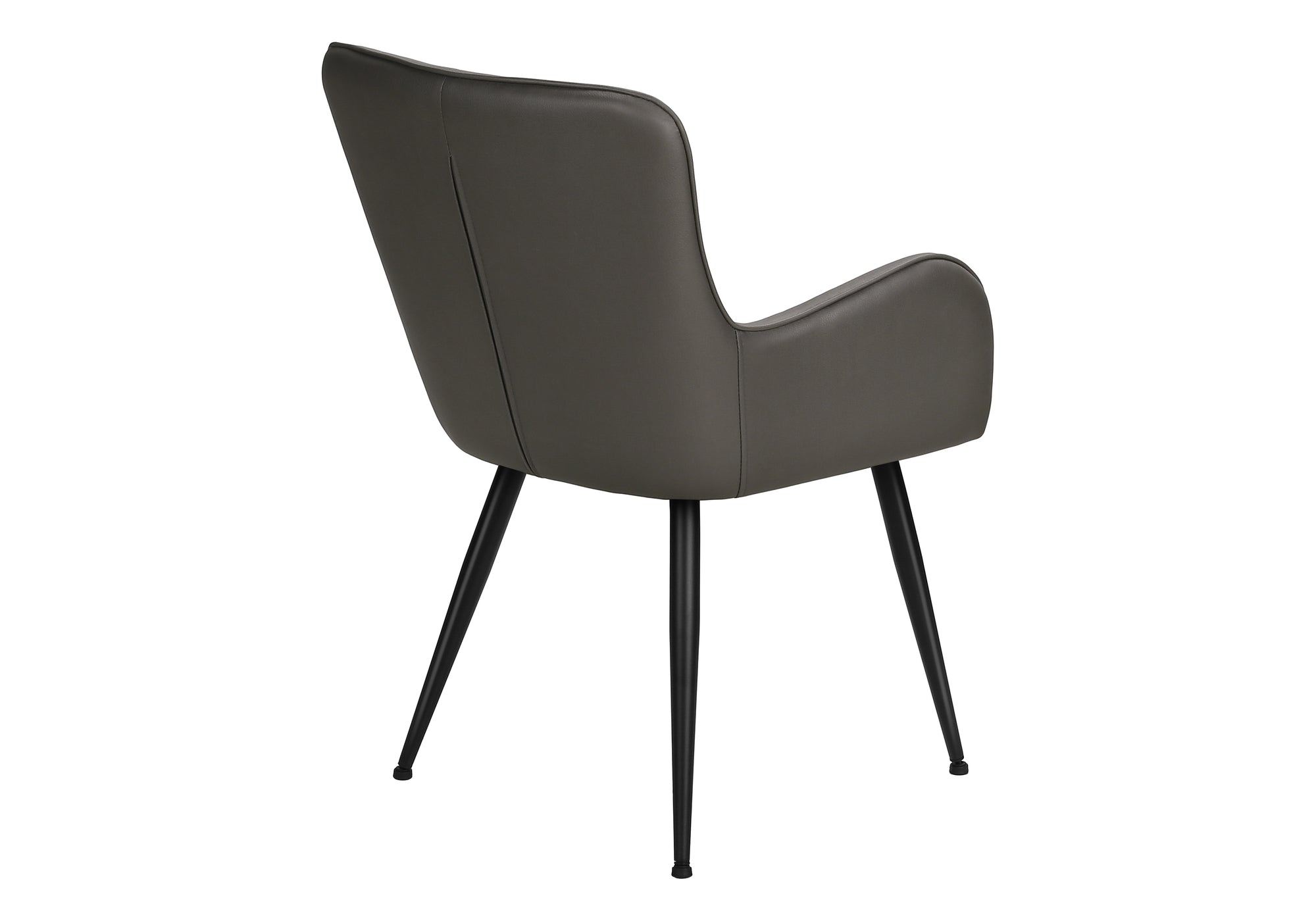 CHAISE - 2PCS / 33"H / SIMILI-CUIR GRIS / METAL NOIR – I 1158