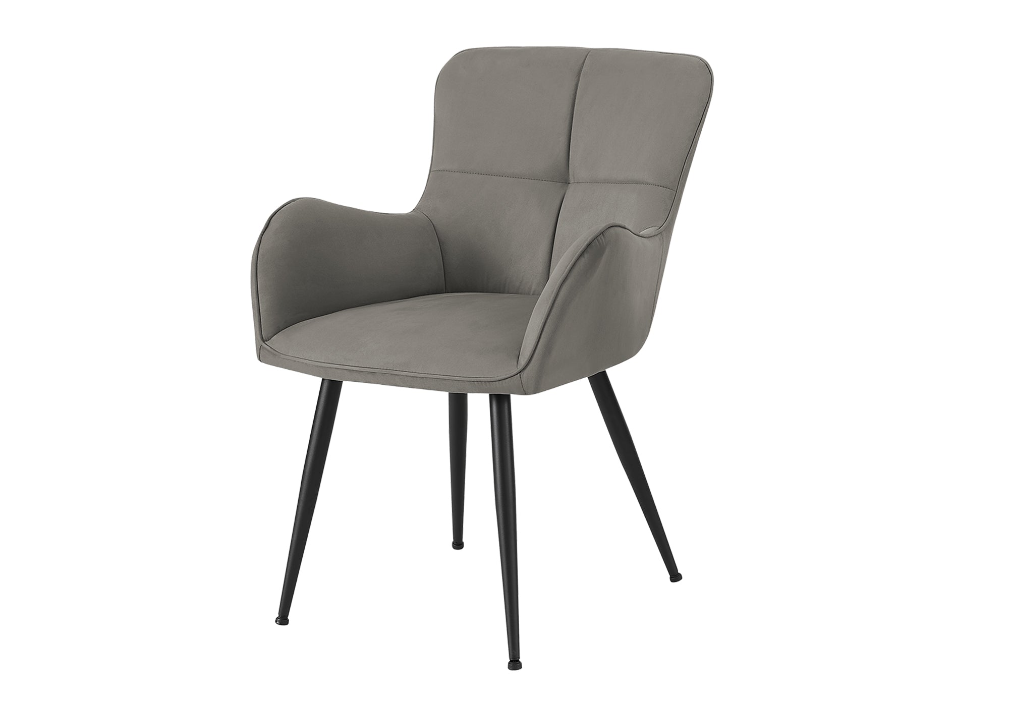 CHAISE - 2PCS / 33"H / SUEDE GRIS / METAL NOIR – I 1159
