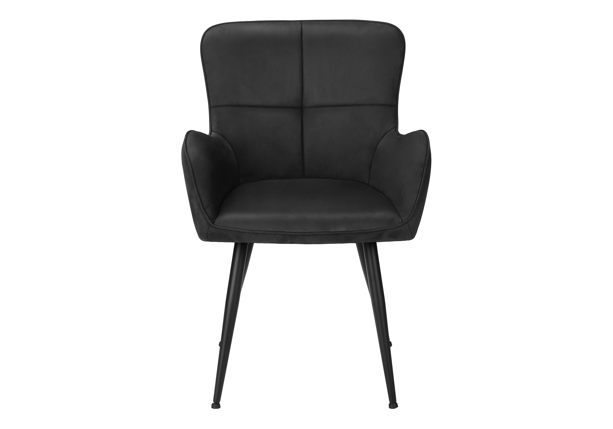 CHAISE - 2PCS / 33"H / SUEDE NOIR / METAL NOIR – I 1160