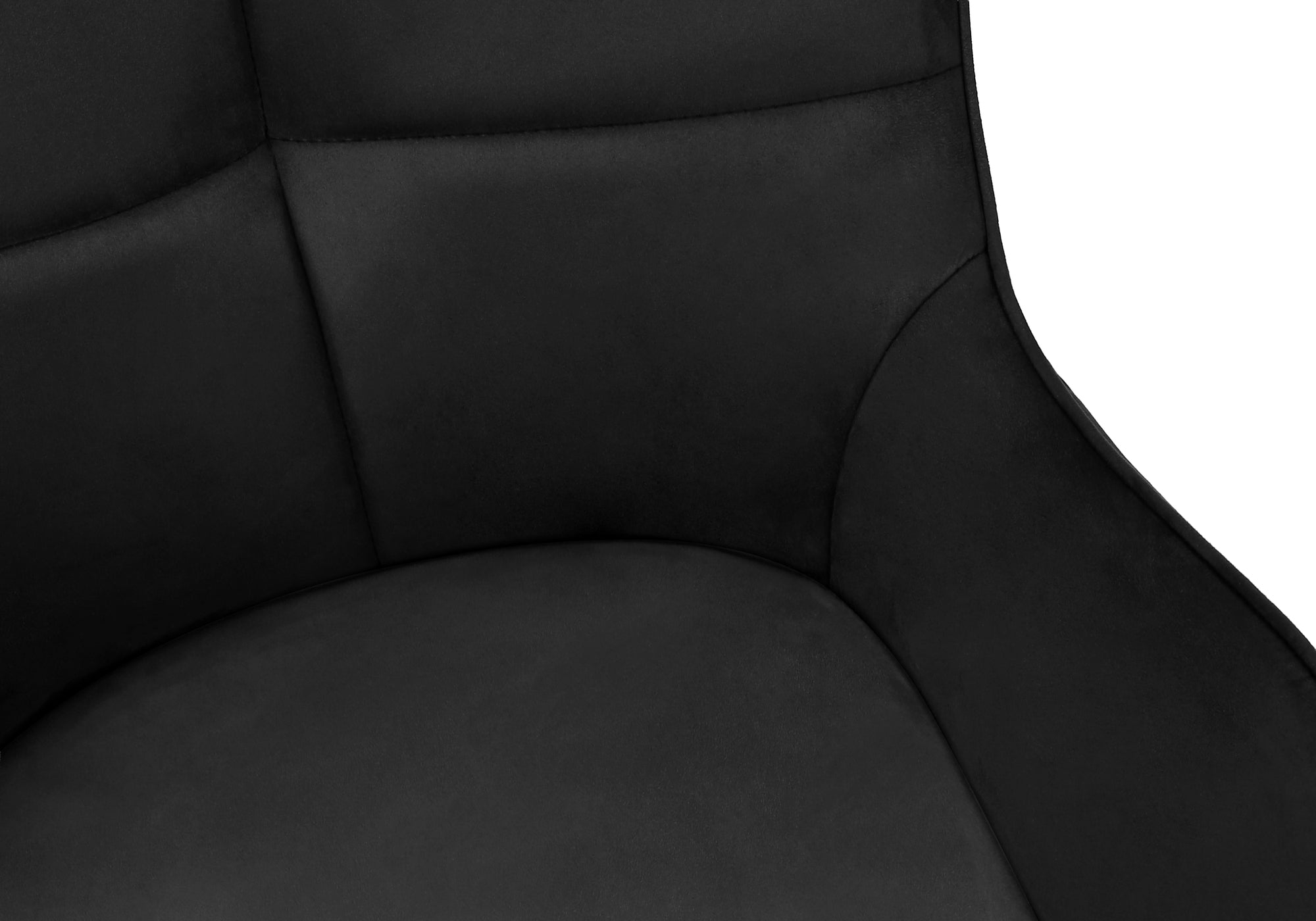 CHAISE - 2PCS / 33"H / SUEDE NOIR / METAL NOIR – I 1160