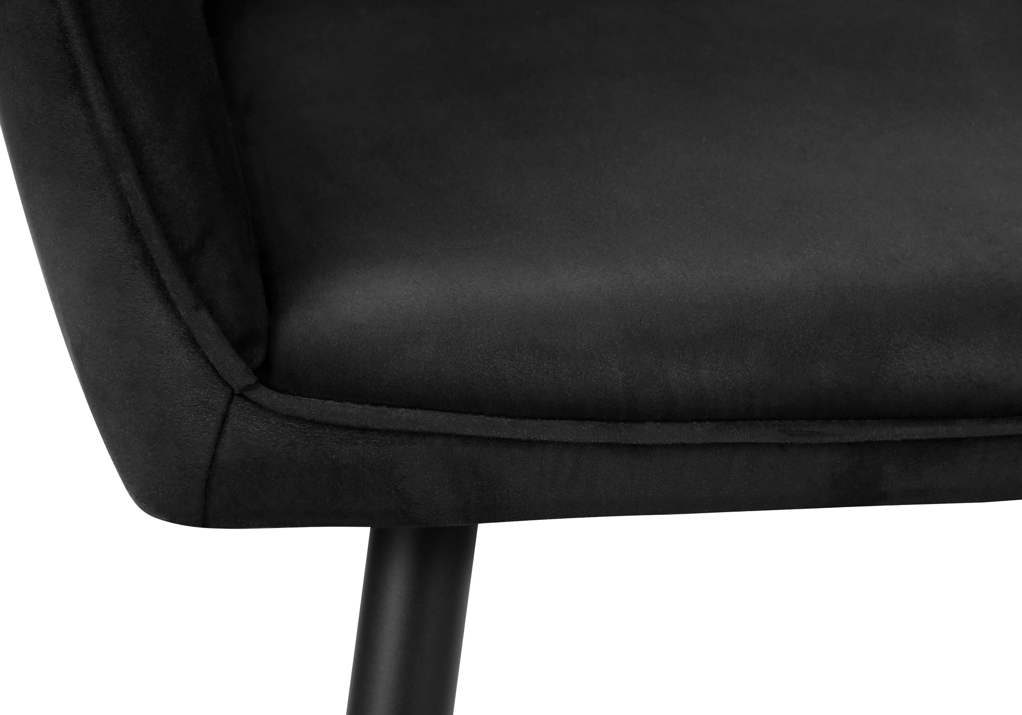 CHAISE - 2PCS / 33"H / SUEDE NOIR / METAL NOIR – I 1160
