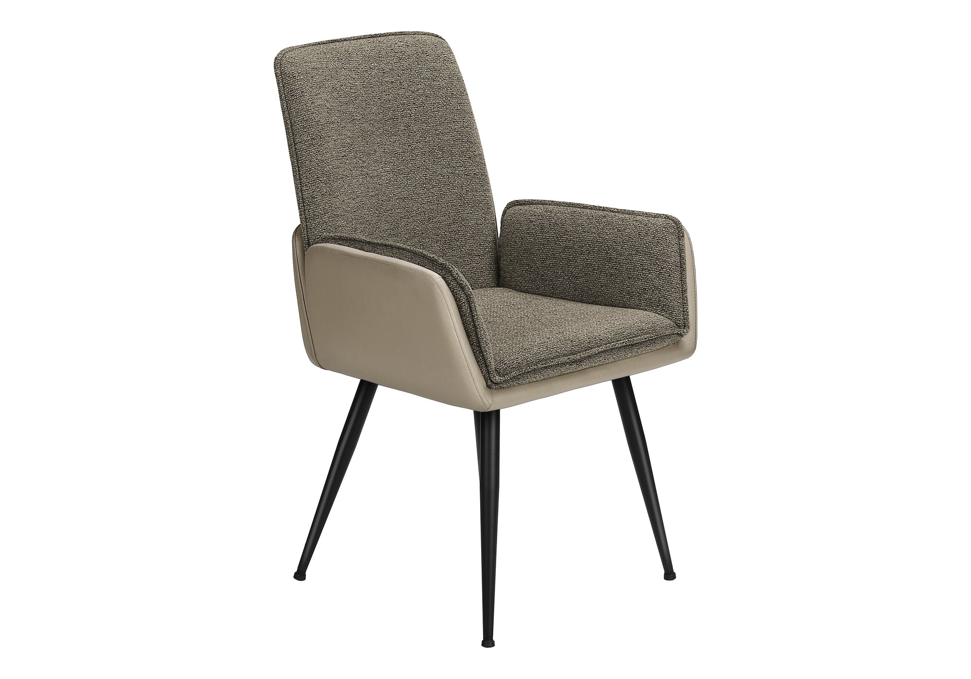 CHAISE - 2PCS / 36"H / SIMILI-CUIR TAUPE / BRUN / METAL NOIR – I 1182
