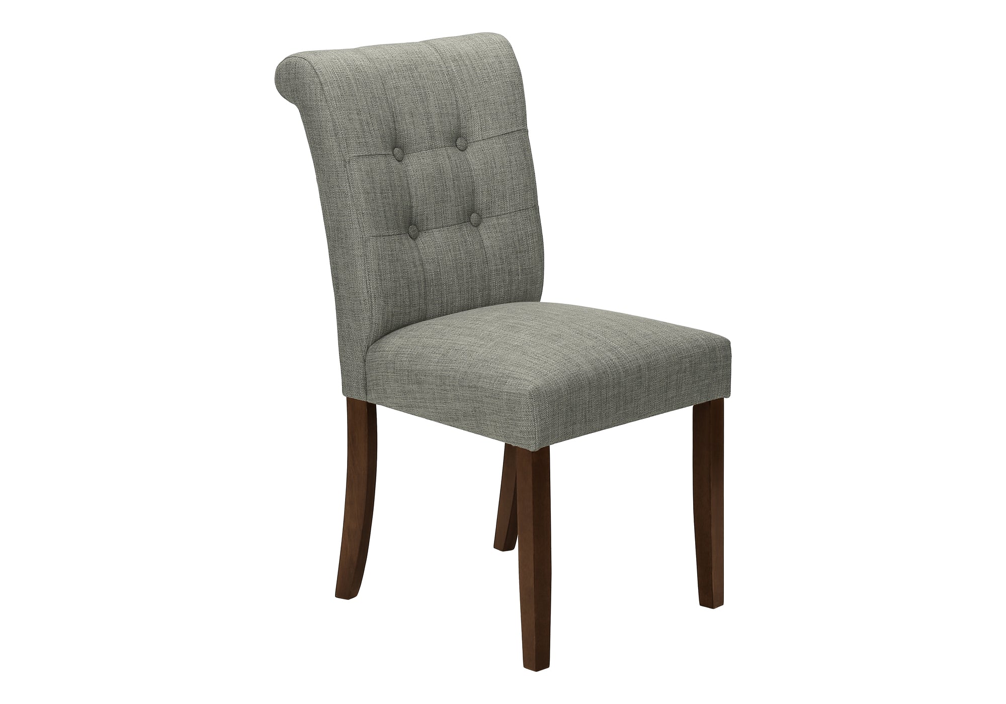CHAISE - 2PCS - 38"H / REMBOURREE TISSU GRIS – I 1218