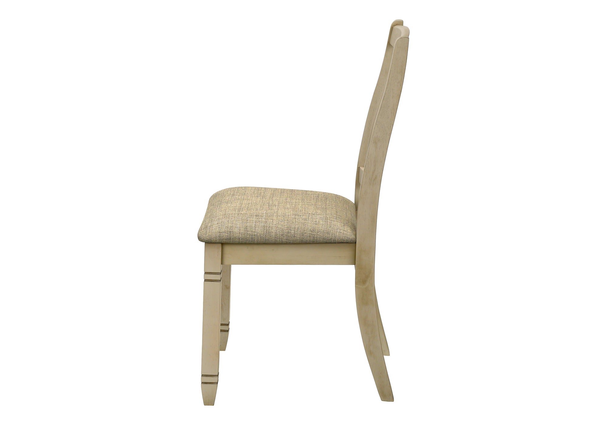 CHAISE - 2PCS - 38"H / REMBOURREE TISSU BEIGE – I 1265