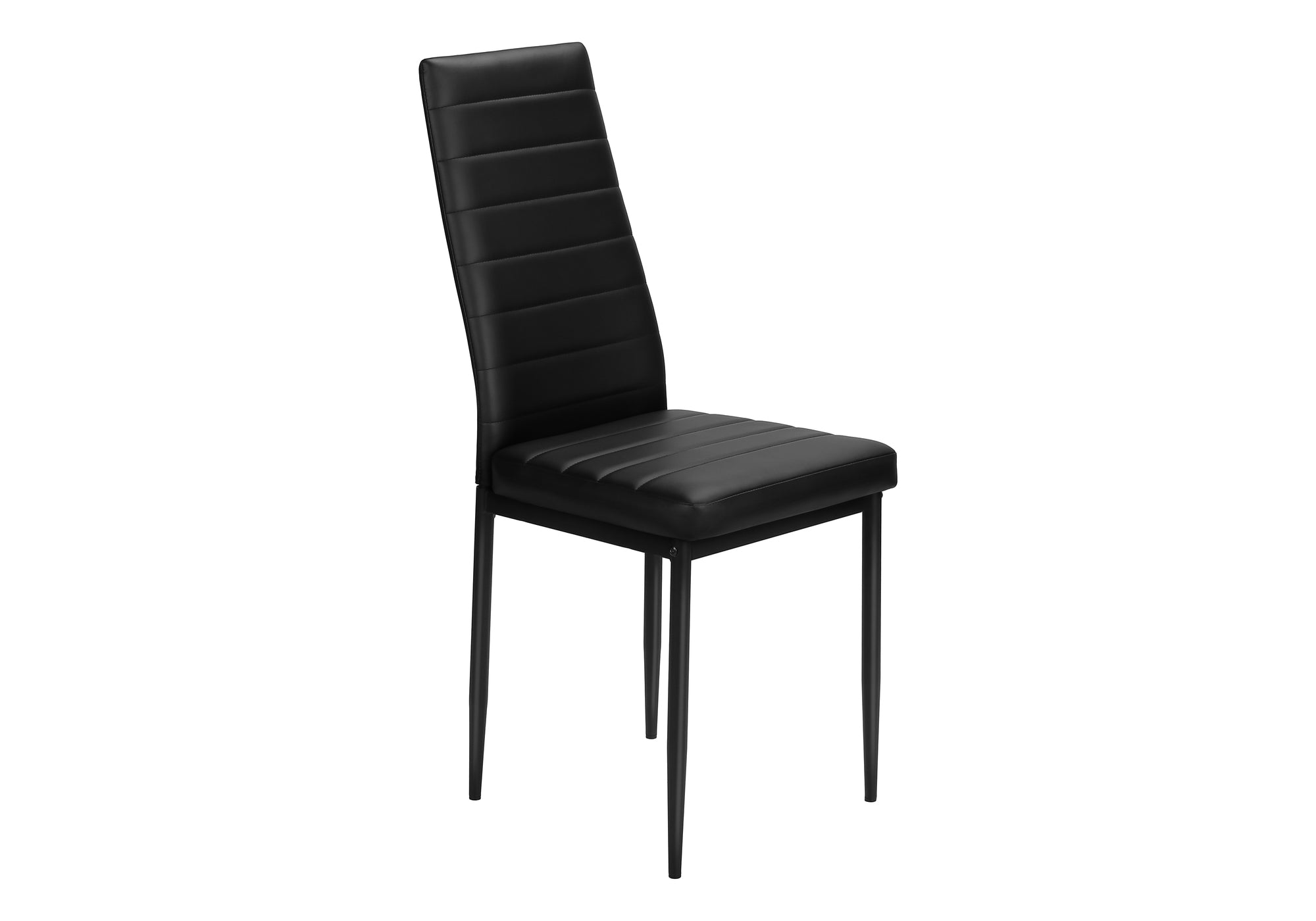 CHAISE - 2PCS / 39"H / SIMILI-CUIR NOIR / METAL – I 1270