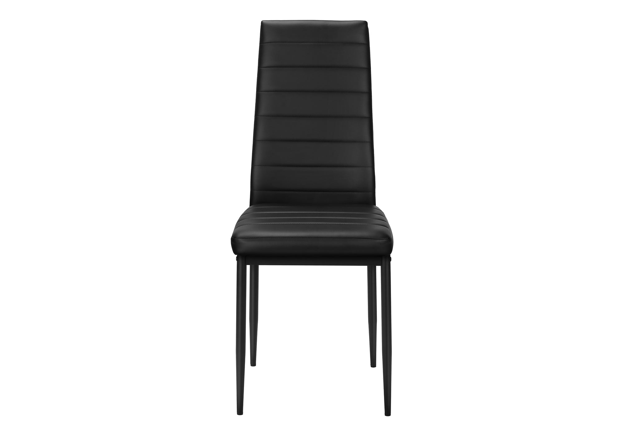 CHAISE - 2PCS / 39"H / SIMILI-CUIR NOIR / METAL – I 1270