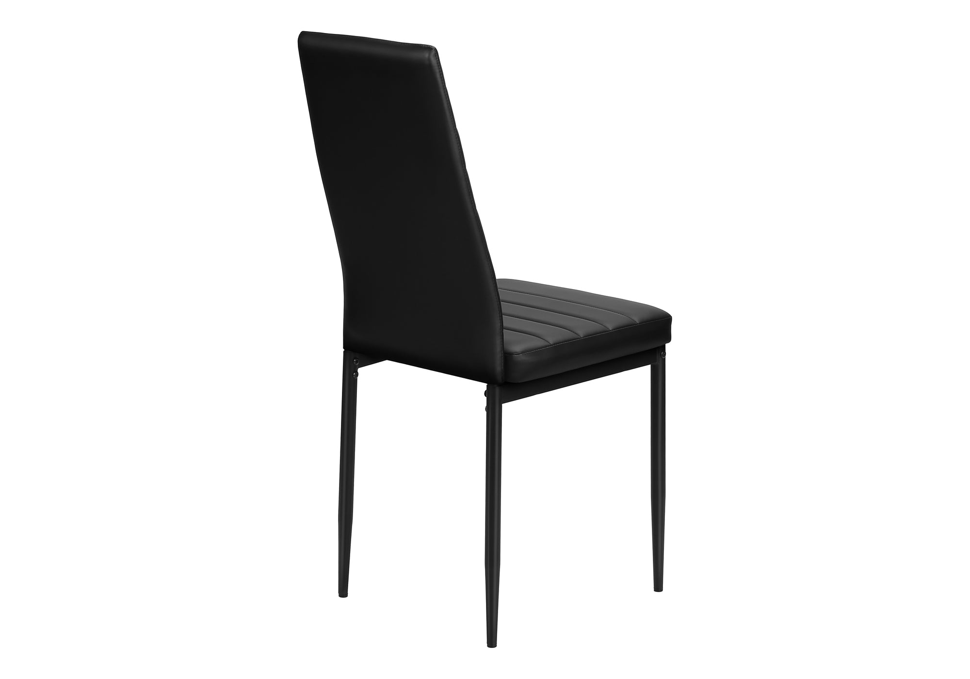 CHAISE - 2PCS / 39"H / SIMILI-CUIR NOIR / METAL – I 1270