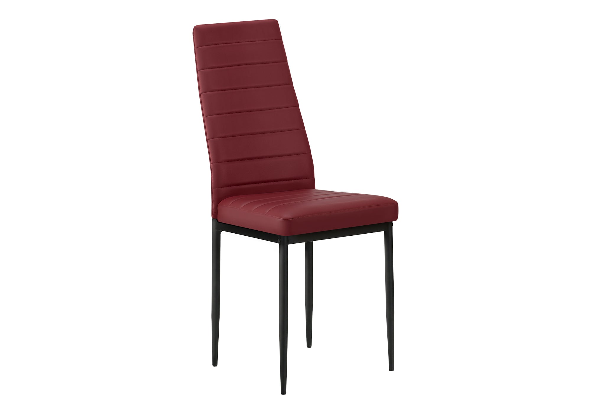 CHAISE - 2PCS / 39"H / SIMILI-CUIR ROUGE / METAL – I 1274