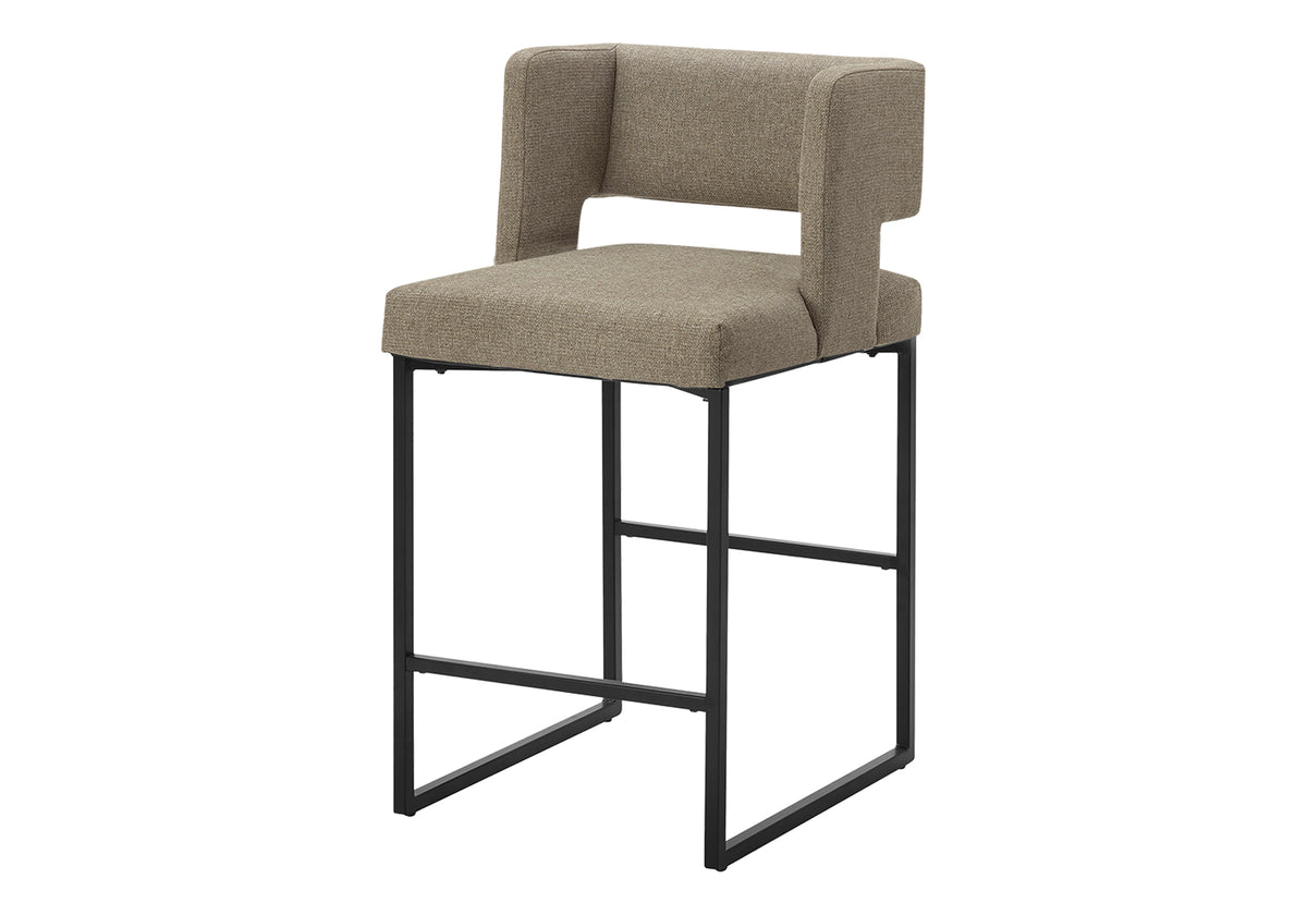 TABOURET DE BAR - 2PCS / 39"H / TISSU BRUN / HAUTEUR BAR – I 1292