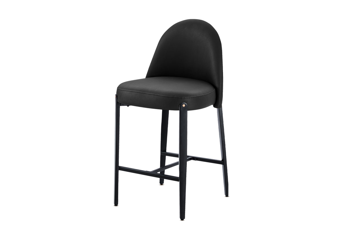 TABOURET DE BAR - 2PCS / 39"H / PU NOIR / HAUTEUR COMPTOIR – I 1294