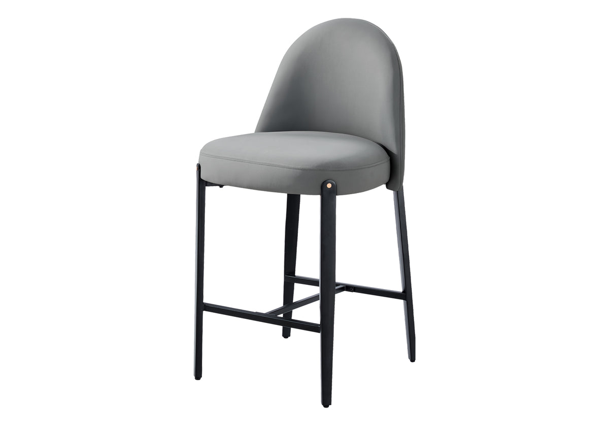 TABOURET DE BAR - 2PCS / 41"H / PU GRIS / METAL HAUTEUR BAR – I 1295