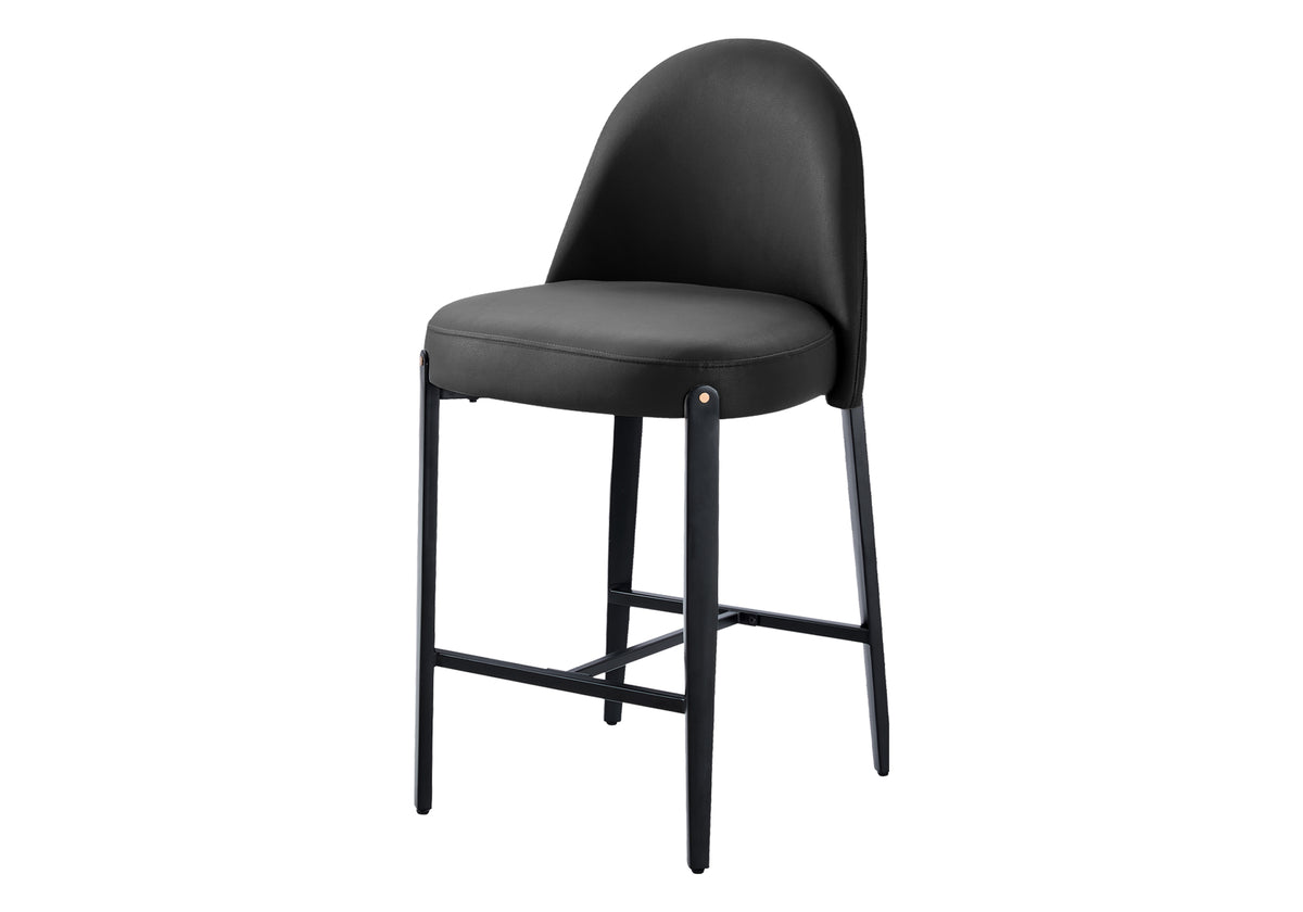 TABOURET DE BAR - 2PCS / 41"H / PU NOIR / METAL HAUTEUR BAR – I 1296