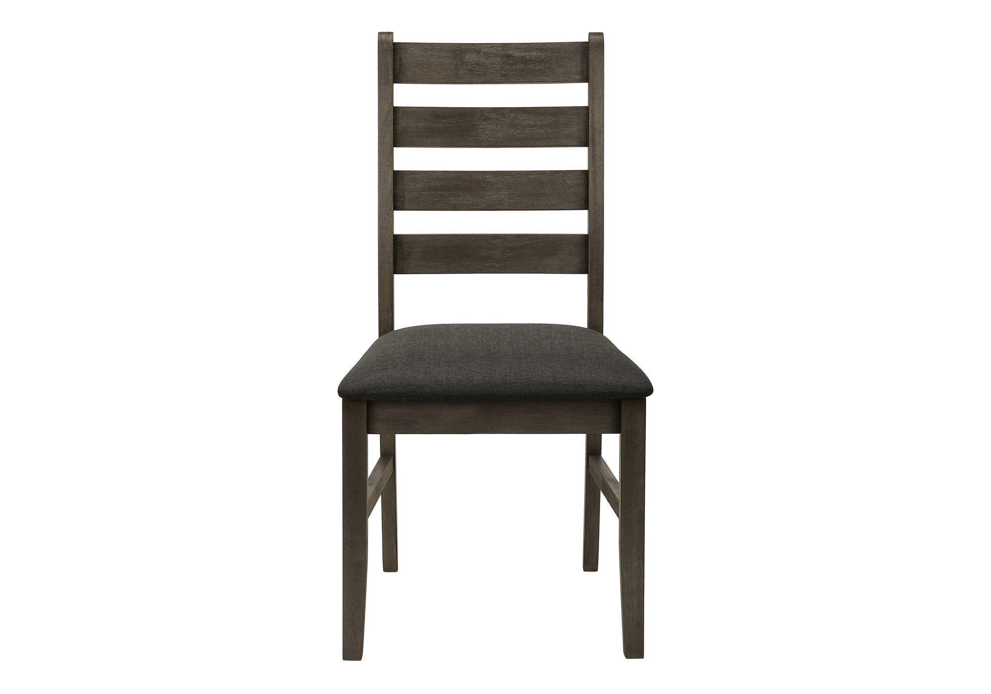 CHAISE - 2PCS - 38"H / REMBOURREE TISSU GRIS FONCE – I 1347