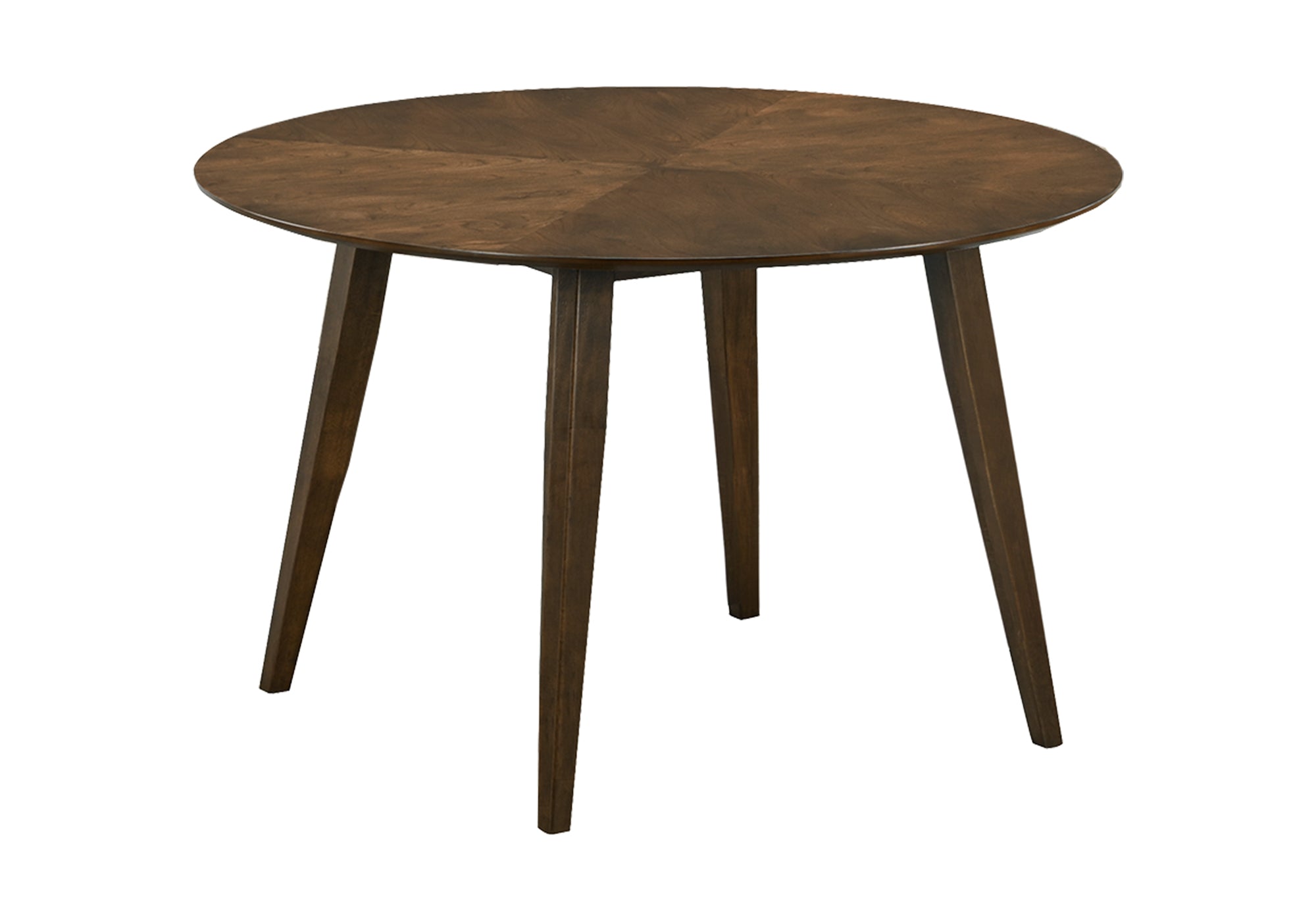 TABLE A MANGER - 48" DIA. / BOIS PLAQUE NOYER BRUN – I 1363
