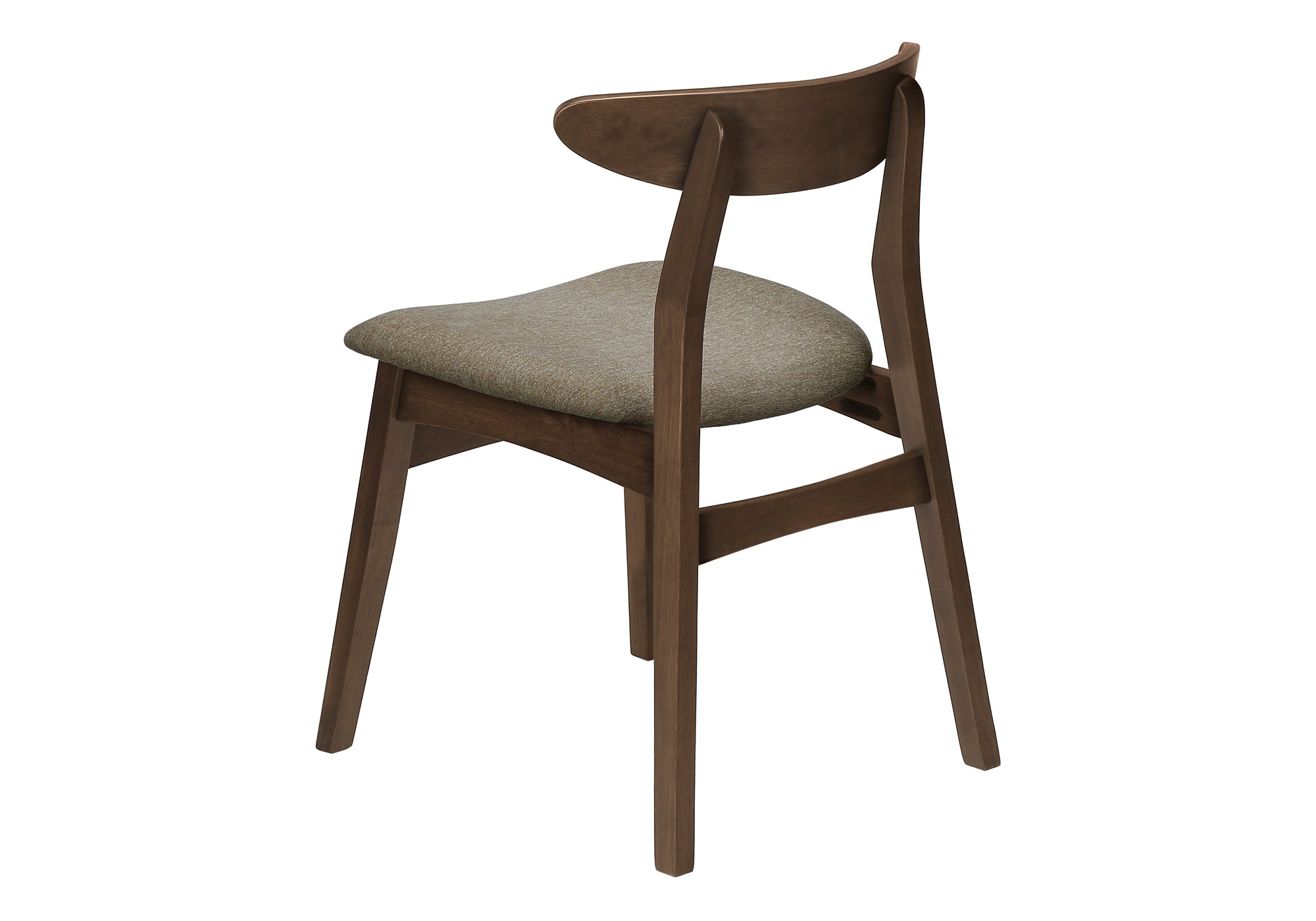 CHAISE - 2PCS - 30"H / NOYER BRUN / SIEGE TISSU BEIGE – I 1365