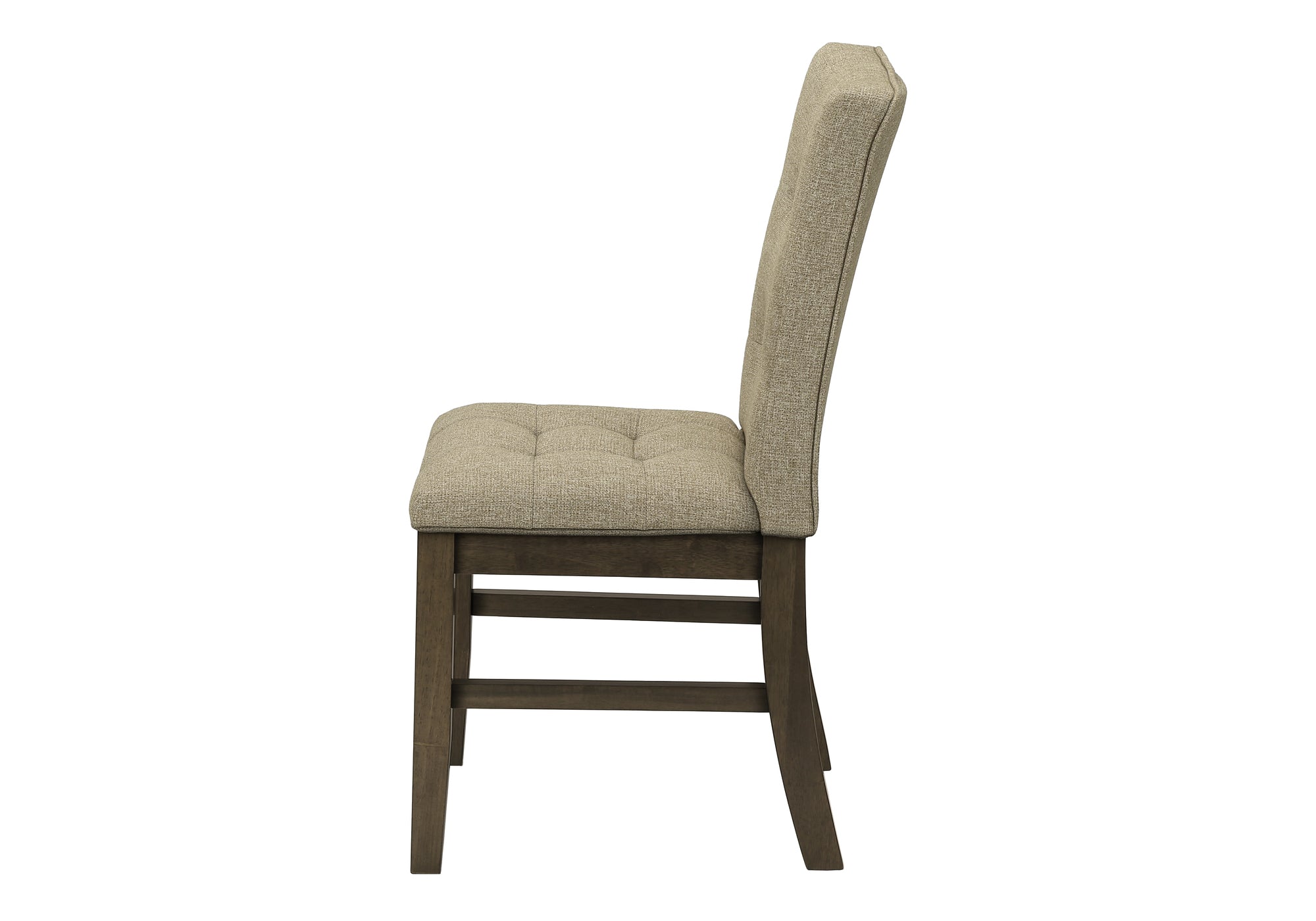 CHAISE - 2PCS / 37"H / GRIS / SIEGE TISSU BRUN – I 1378