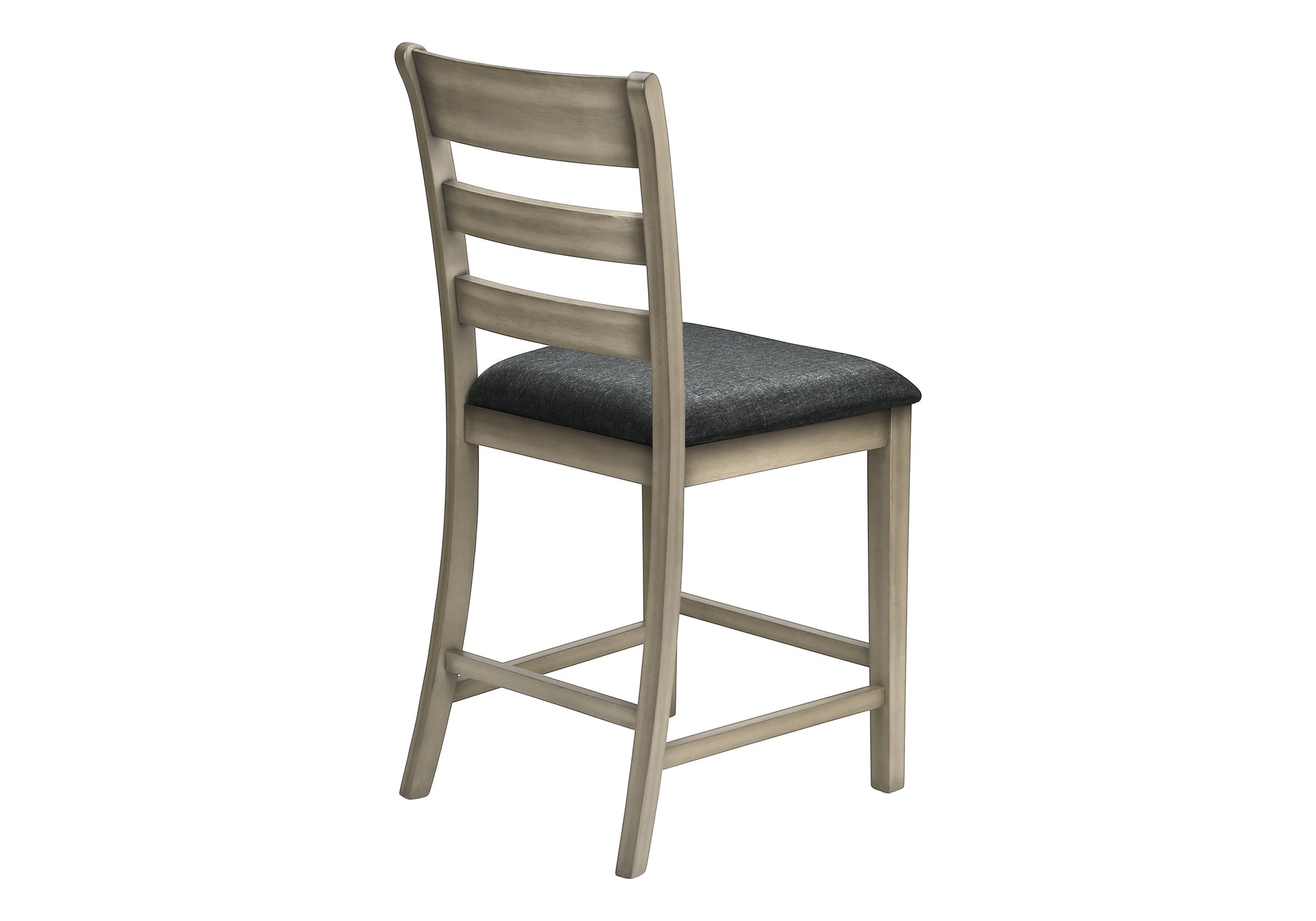 CHAISE - 2PCS - 42"H / GRIS ANTIQUE HAUTEUR COMPTOIR – I 1382