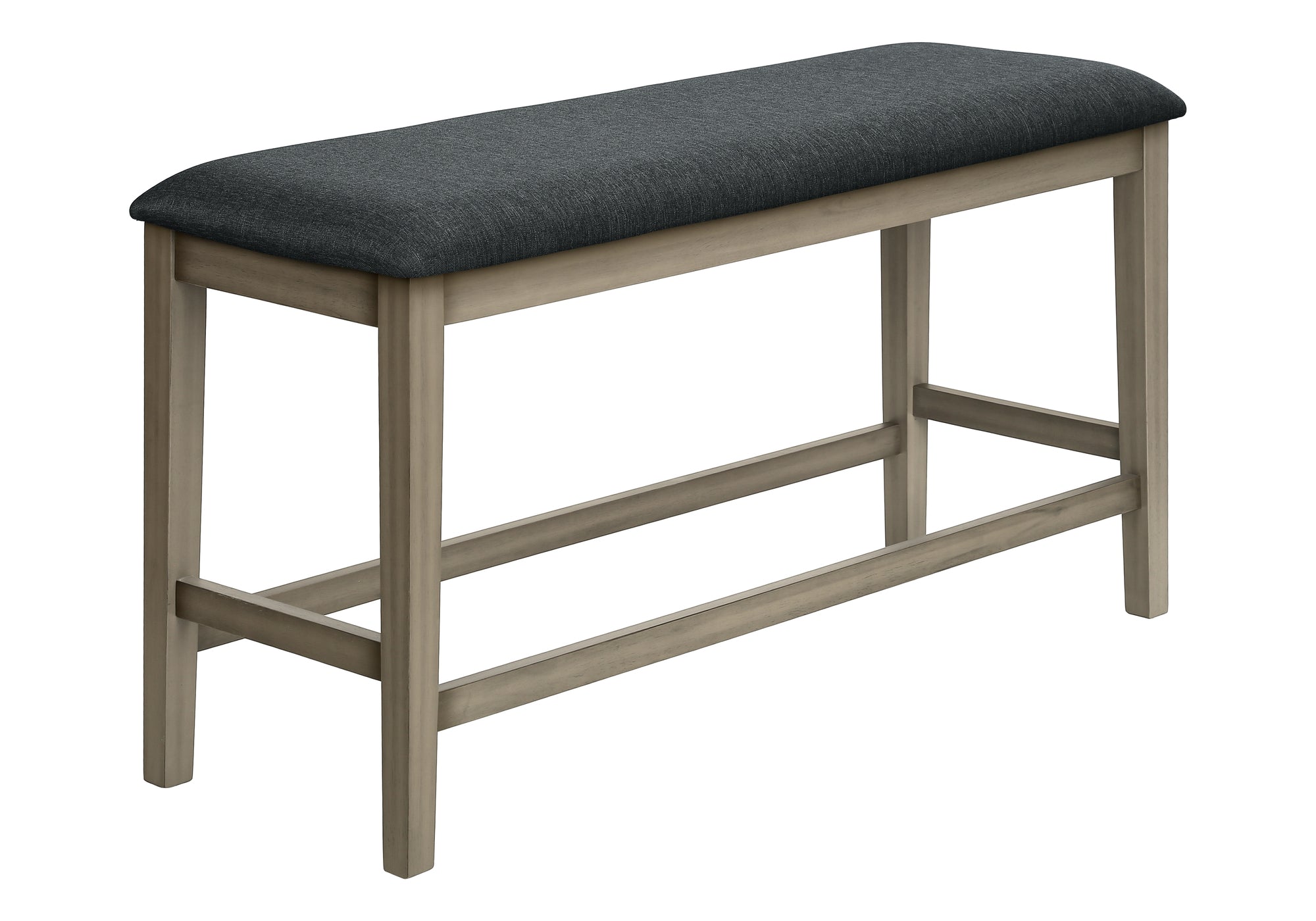 BANC - 46"L / GRIS ANTIQUE / SIEGE TISSU NOIR – I 1383