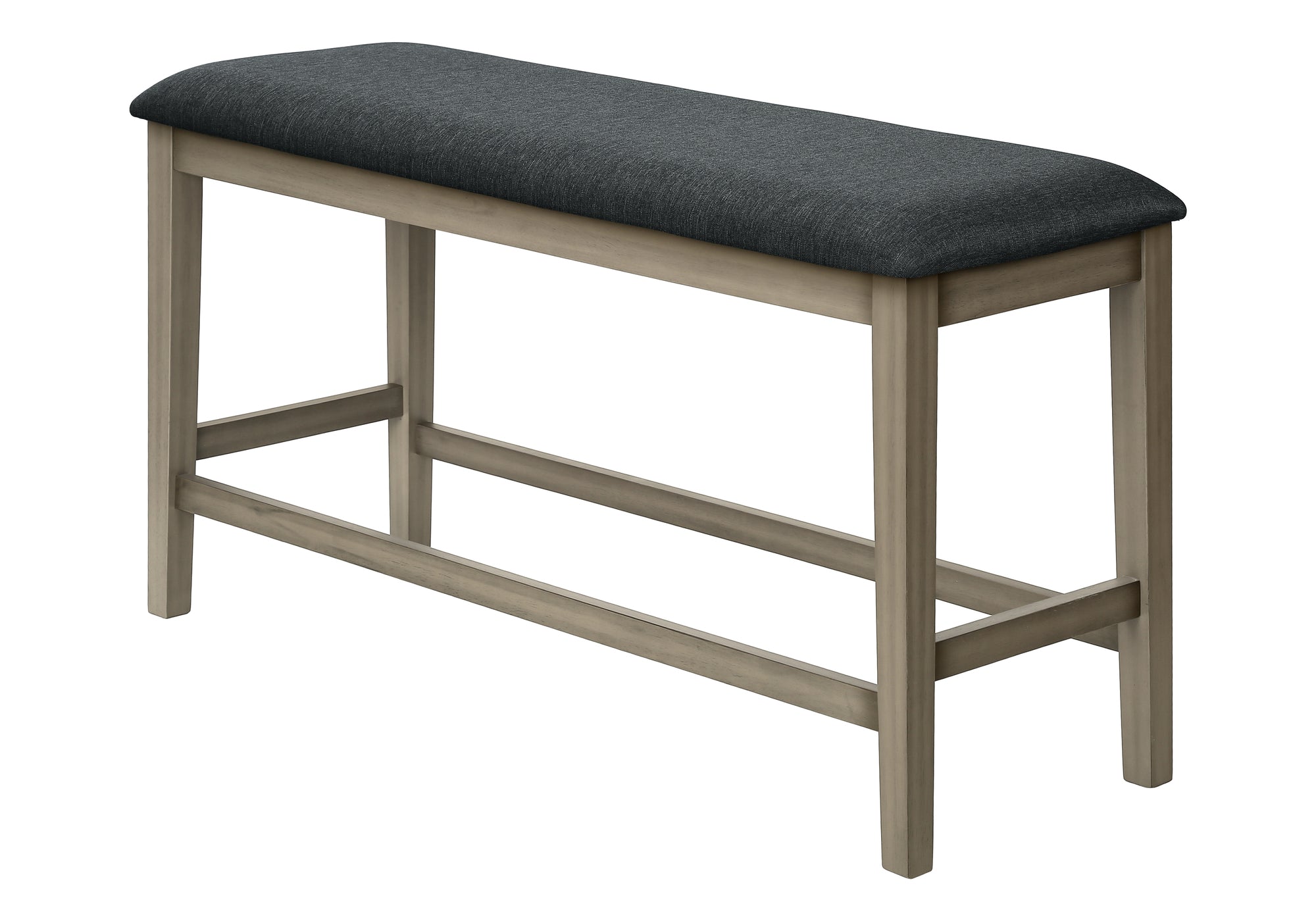 BANC - 46"L / GRIS ANTIQUE / SIEGE TISSU NOIR – I 1383