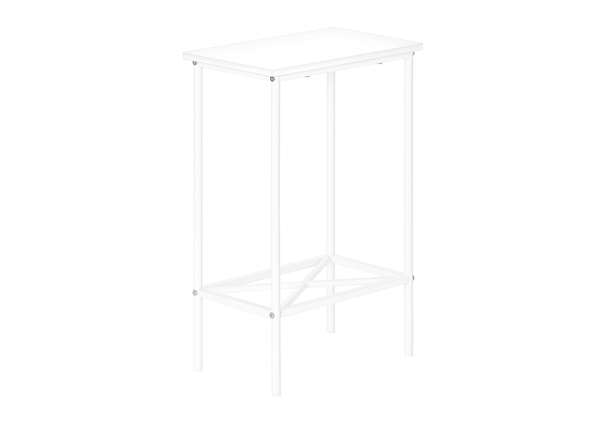 TABLE DE CHEVET - 24"H / BLANC / METAL BLANC – I 2079.