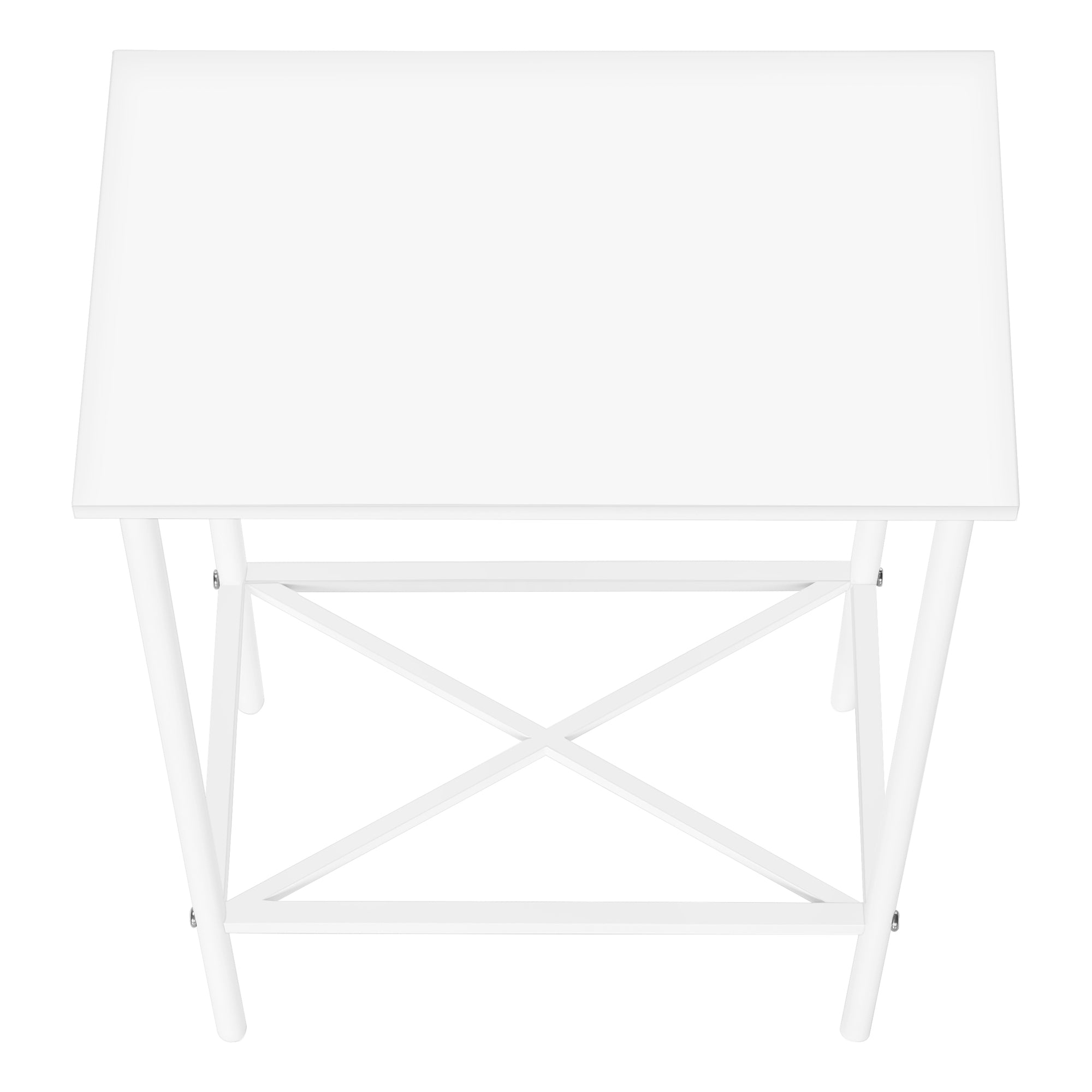 TABLE DE CHEVET - 24"H / BLANC / METAL BLANC – I 2079.