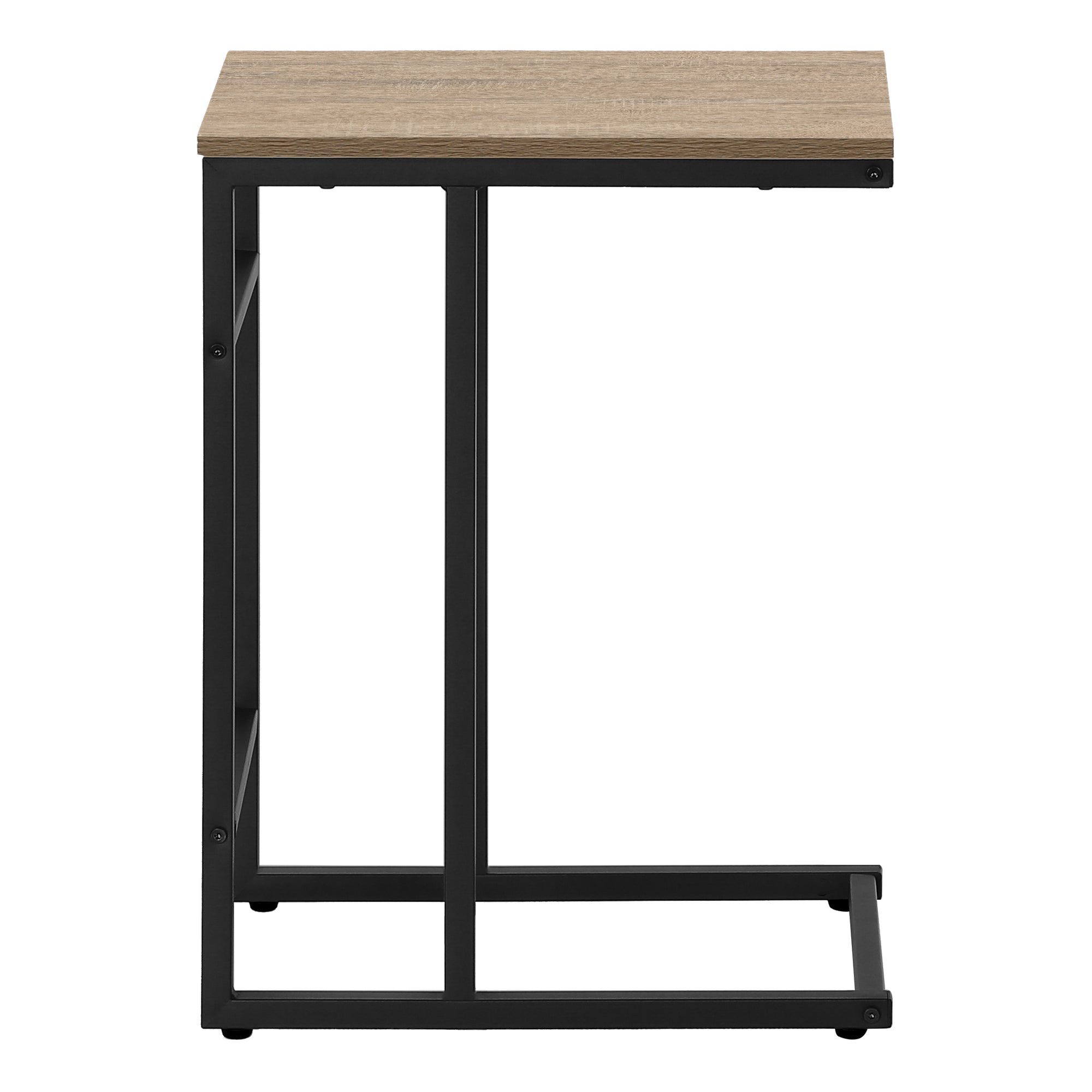 TABLE DE CHEVET - 24"H / TAUPE FONCE / METAL NOIR – I 2172.