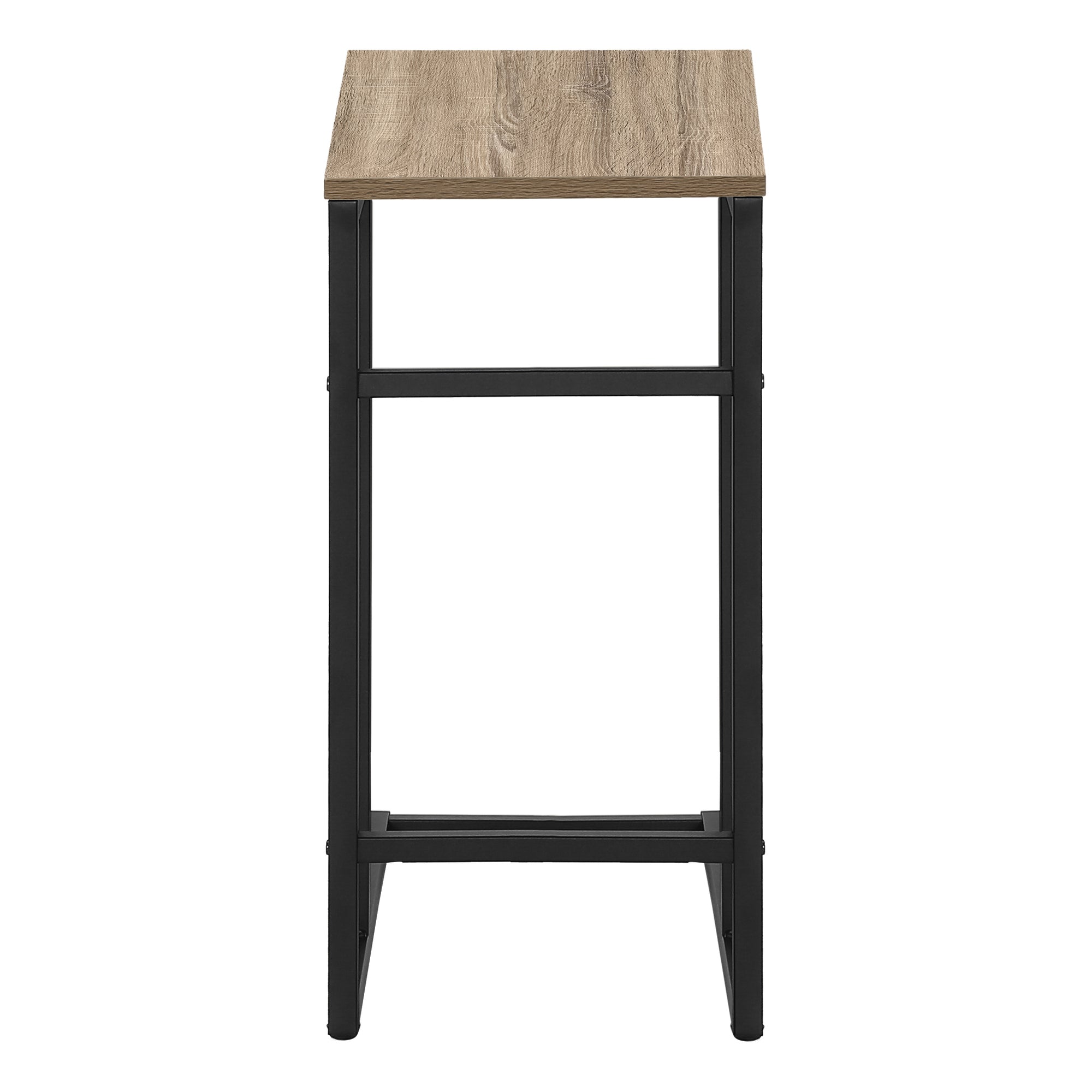 TABLE DE CHEVET - 24"H / TAUPE FONCE / METAL NOIR – I 2172.