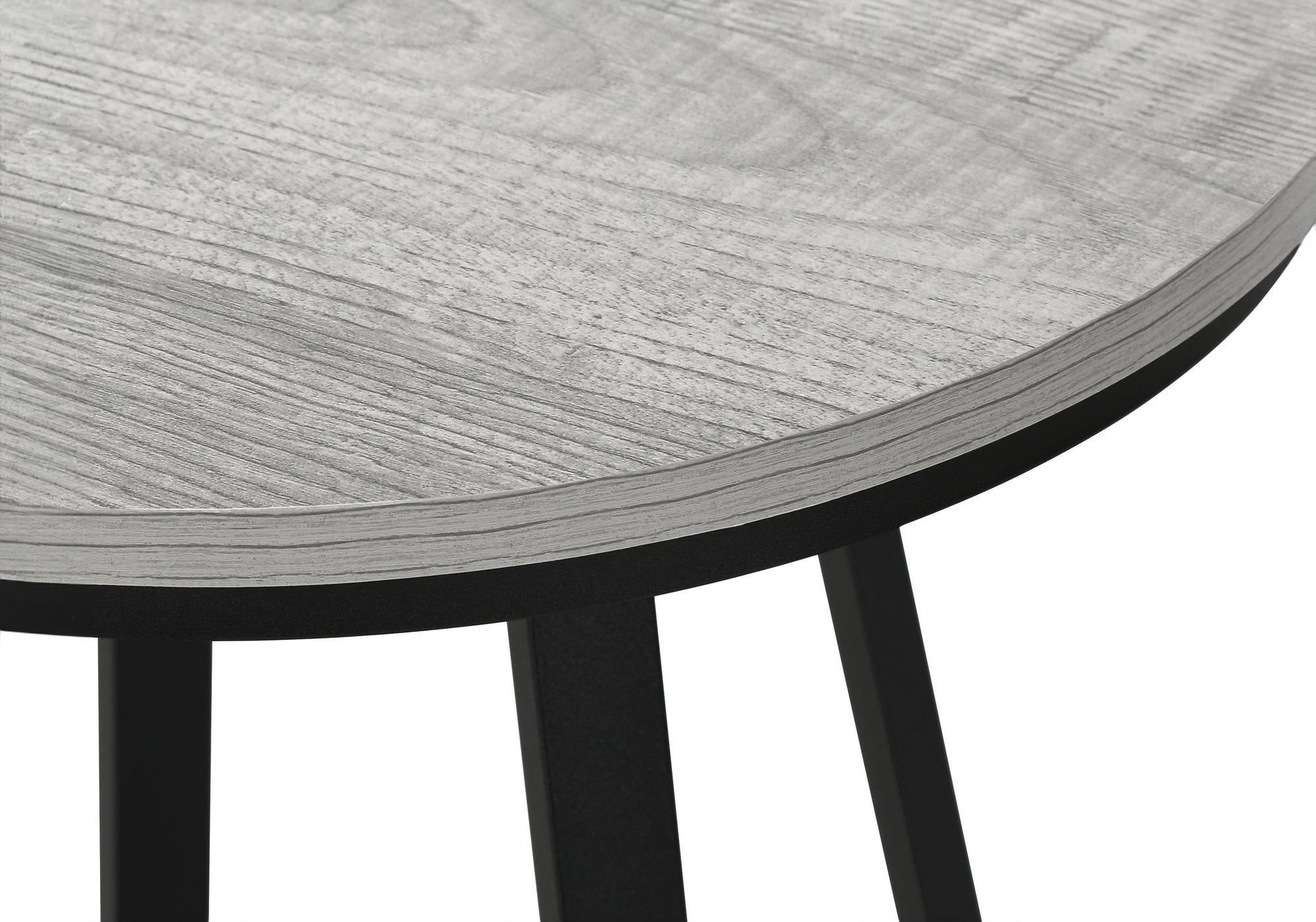 TABLE DE CHEVET - 22"H / GRIS / METAL NOIR – I 2176.