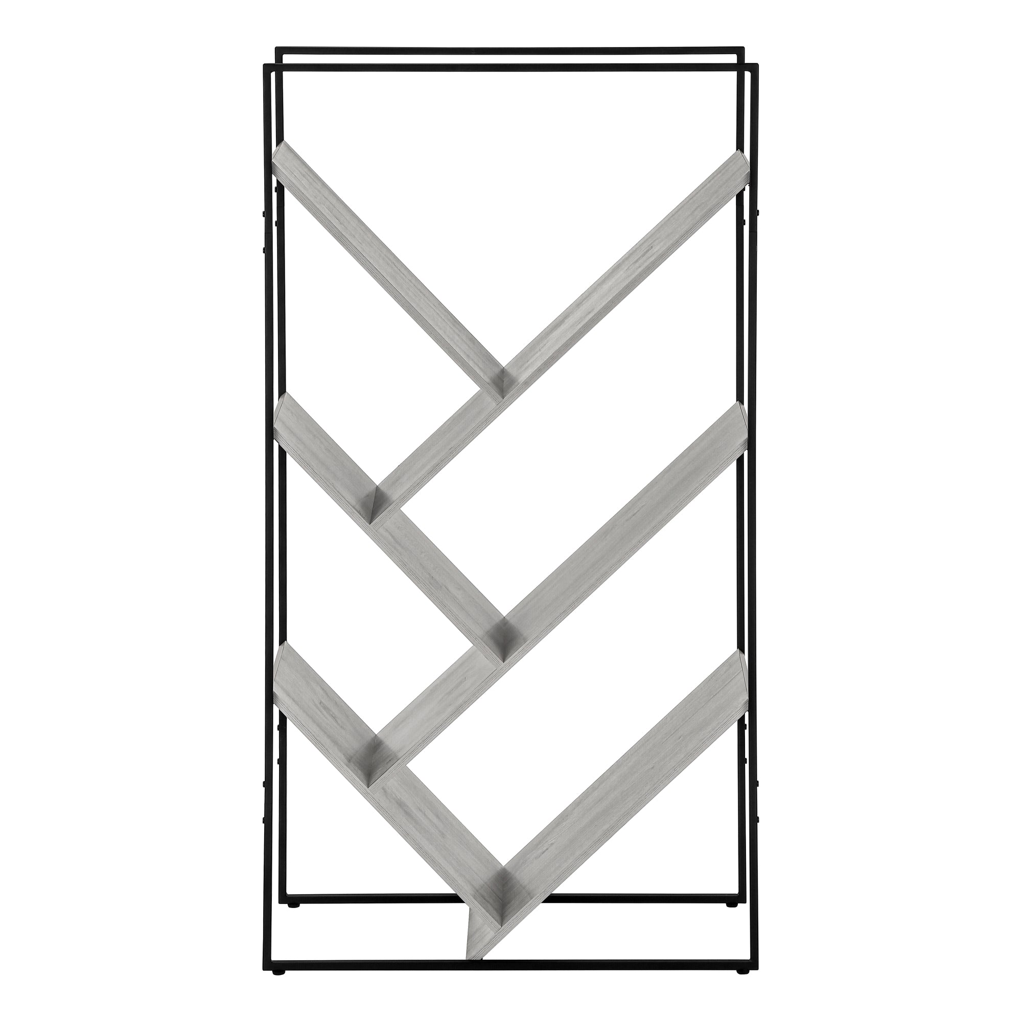 ETAGERE - 60"H / GRIS / METAL NOIR – I 2200.