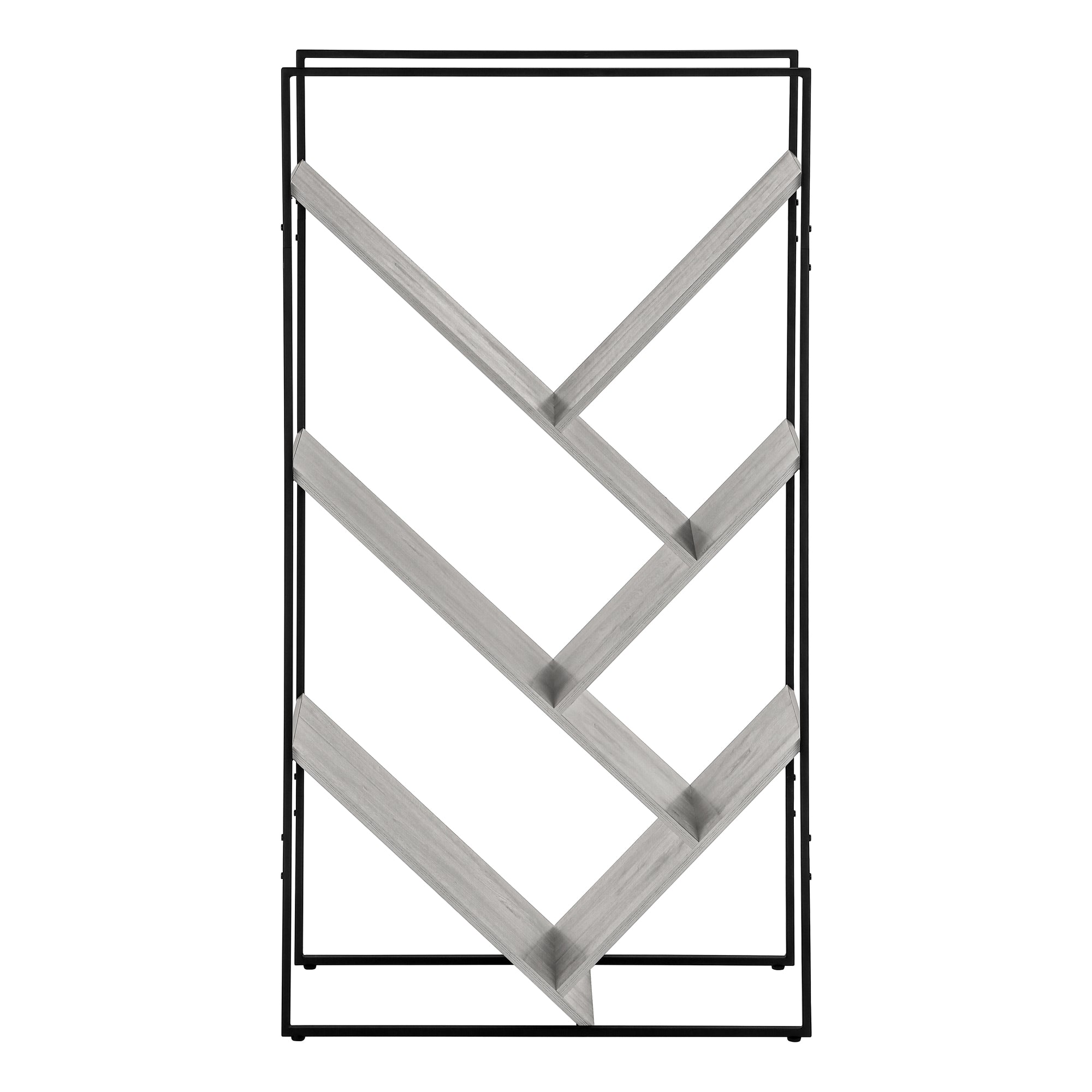 ETAGERE - 60"H / GRIS / METAL NOIR – I 2200.