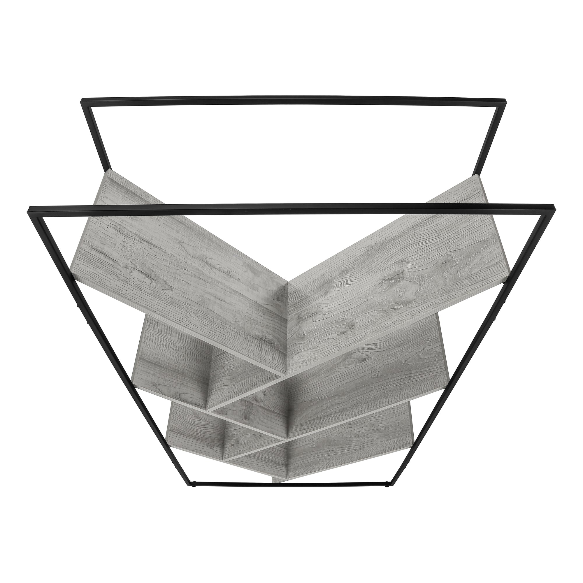 ETAGERE - 60"H / GRIS / METAL NOIR – I 2200.