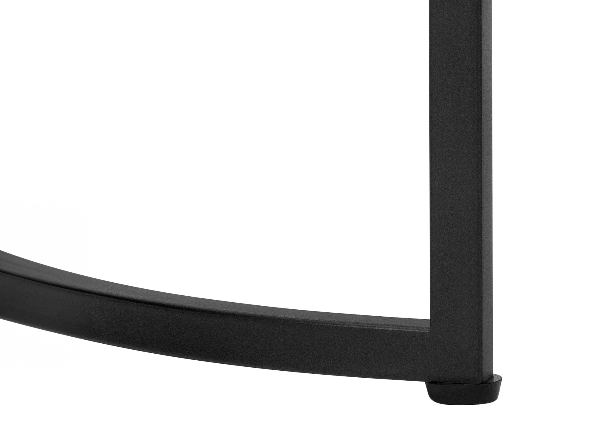 TABLE DE CHEVET - 24"H / FAUSSE PIERRE GRISE / METAL NOIR – I 2206.