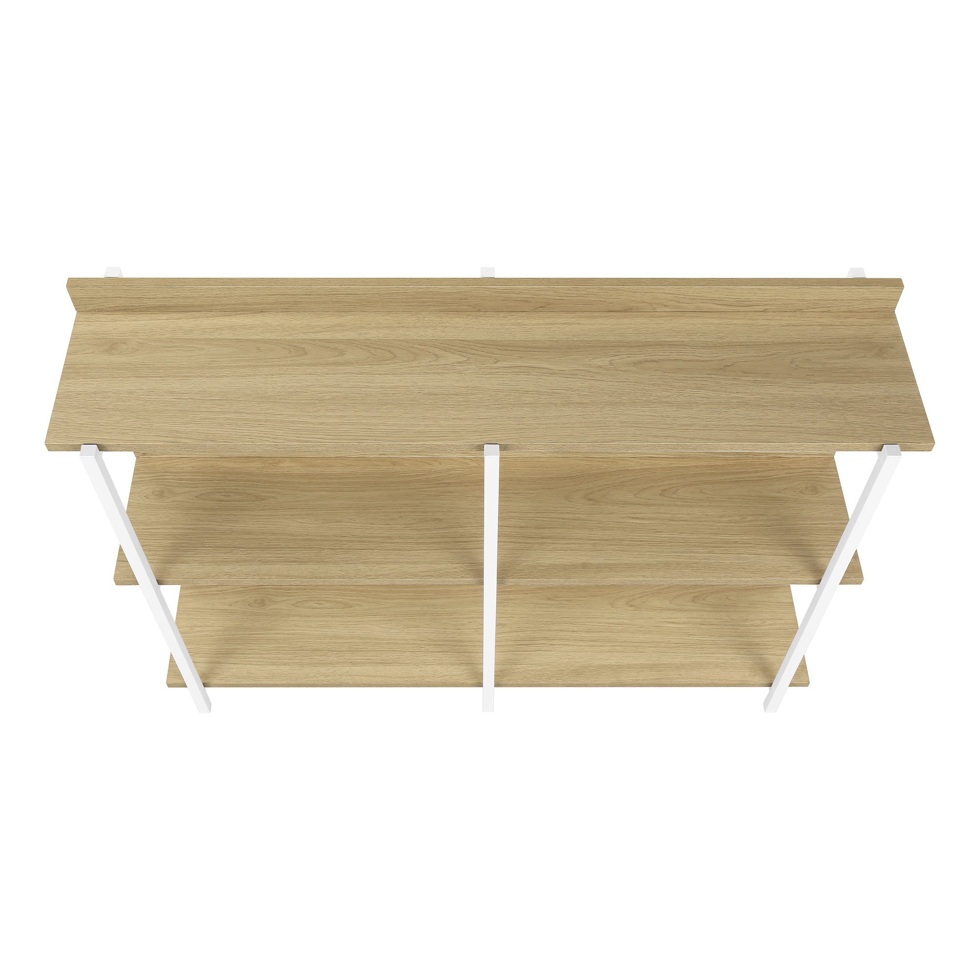 TABLE D'APPOINT - 48"L / CONSOLE NATUREL / METAL BLANC – I 2222.