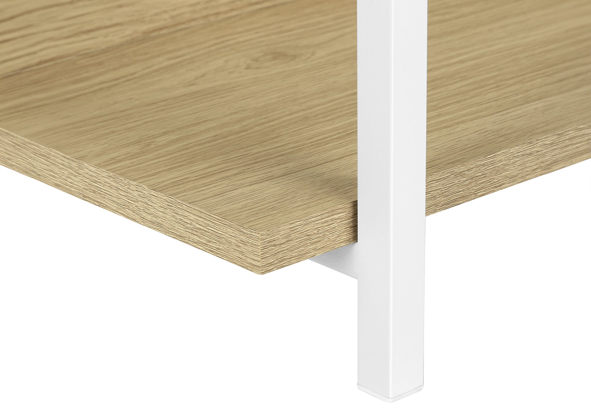 TABLE D'APPOINT - 48"L / CONSOLE NATUREL / METAL BLANC – I 2222.