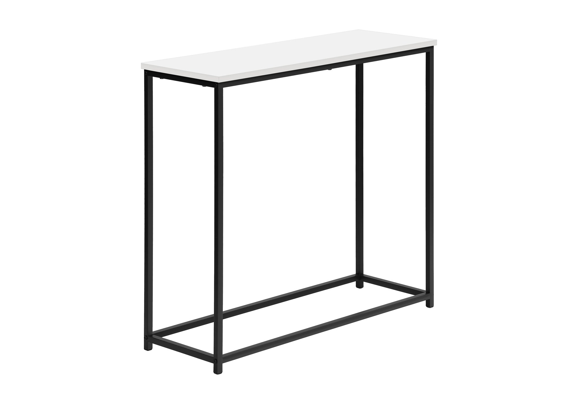 TABLE D'APPOINT - 32"L / CONSOLE BLANC / METAL NOIR – I 2252.