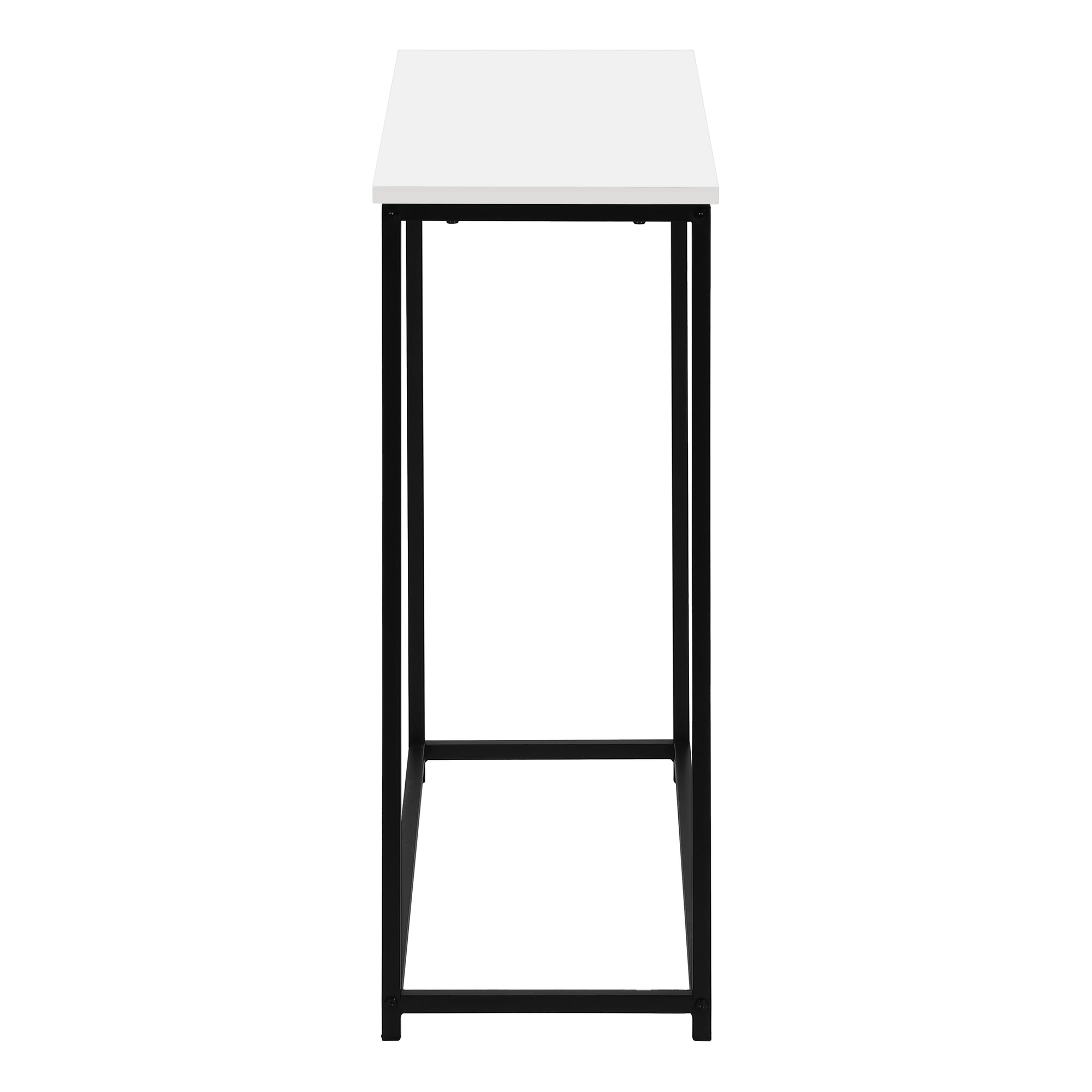 TABLE D'APPOINT - 32"L / CONSOLE BLANC / METAL NOIR – I 2252.