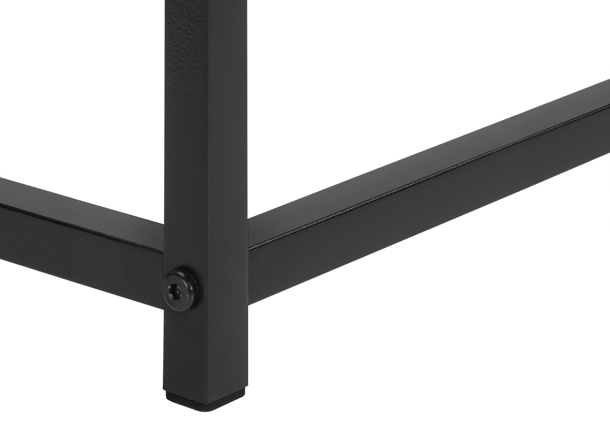 TABLE D'APPOINT - 32"L / CONSOLE BLANC / METAL NOIR – I 2252.