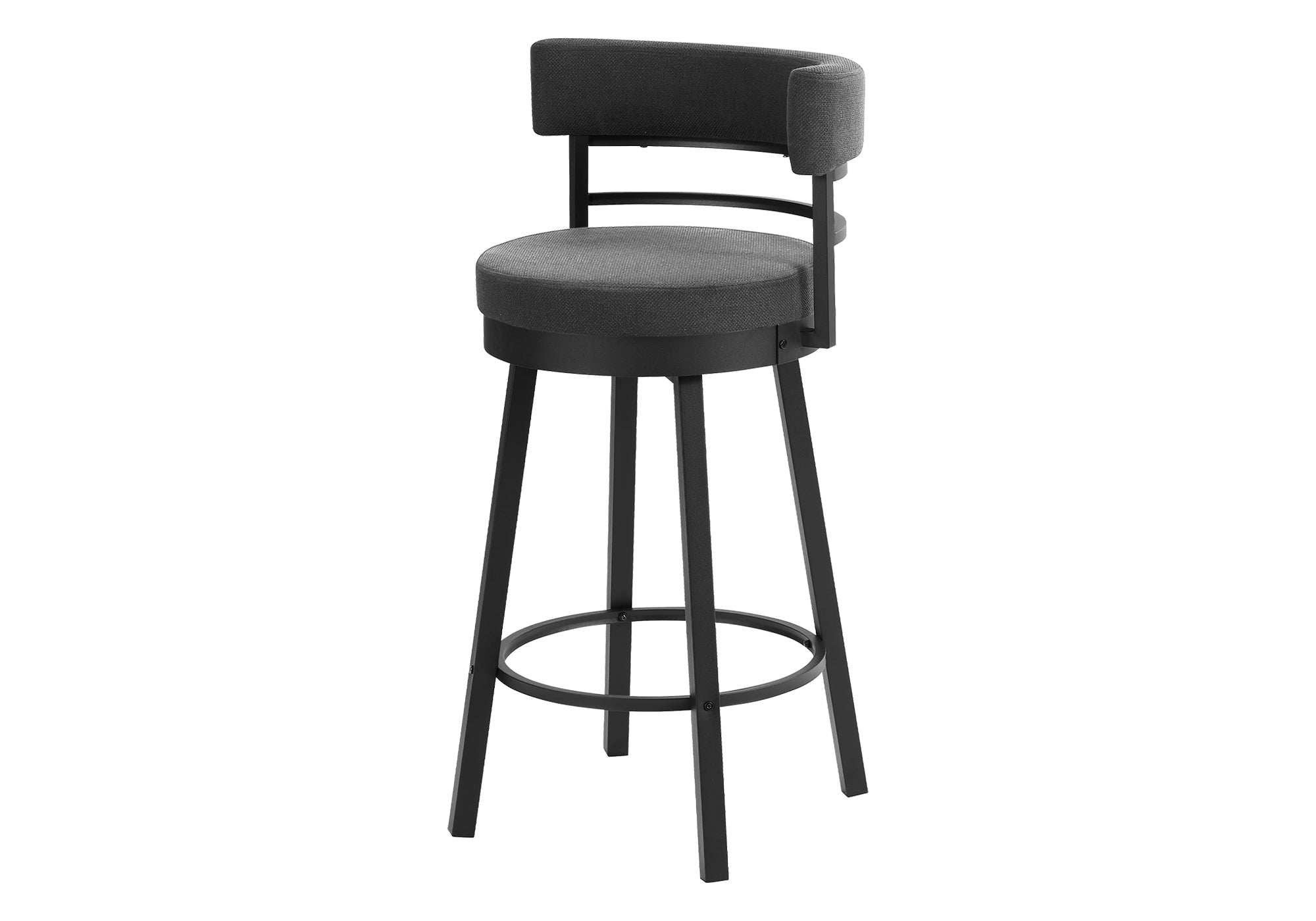 TABOURET DE BAR - 2PCS / 39"H BAR / PIVOTANT / TISSU GRIS – I 2303