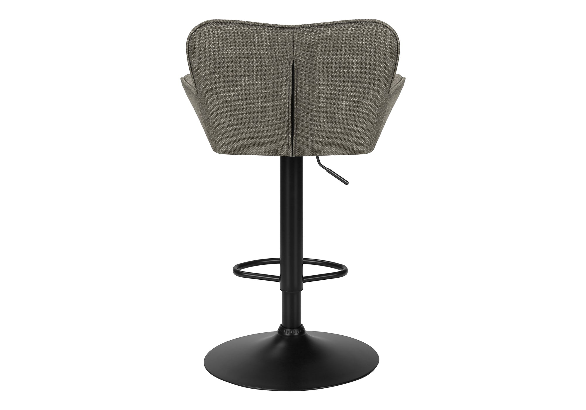 TABOURET DE BAR - 2PCS / TISSU TAUPE / NOIR HAUTEUR REGLABLE – I 2331