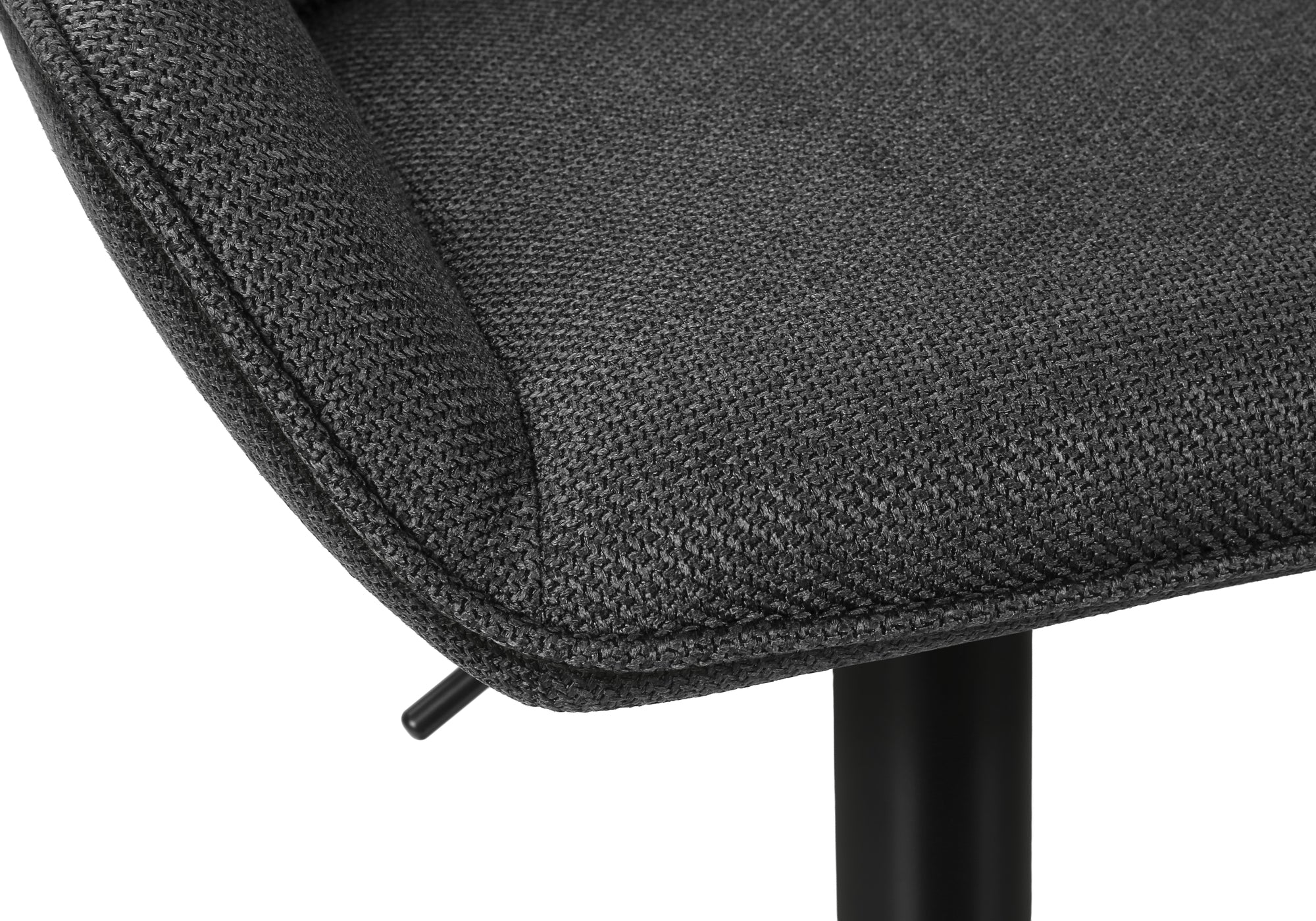 TABOURET DE BAR - 2PCS / TISSU NOIR / NOIR HAUTEUR REGLABLE – I 2334
