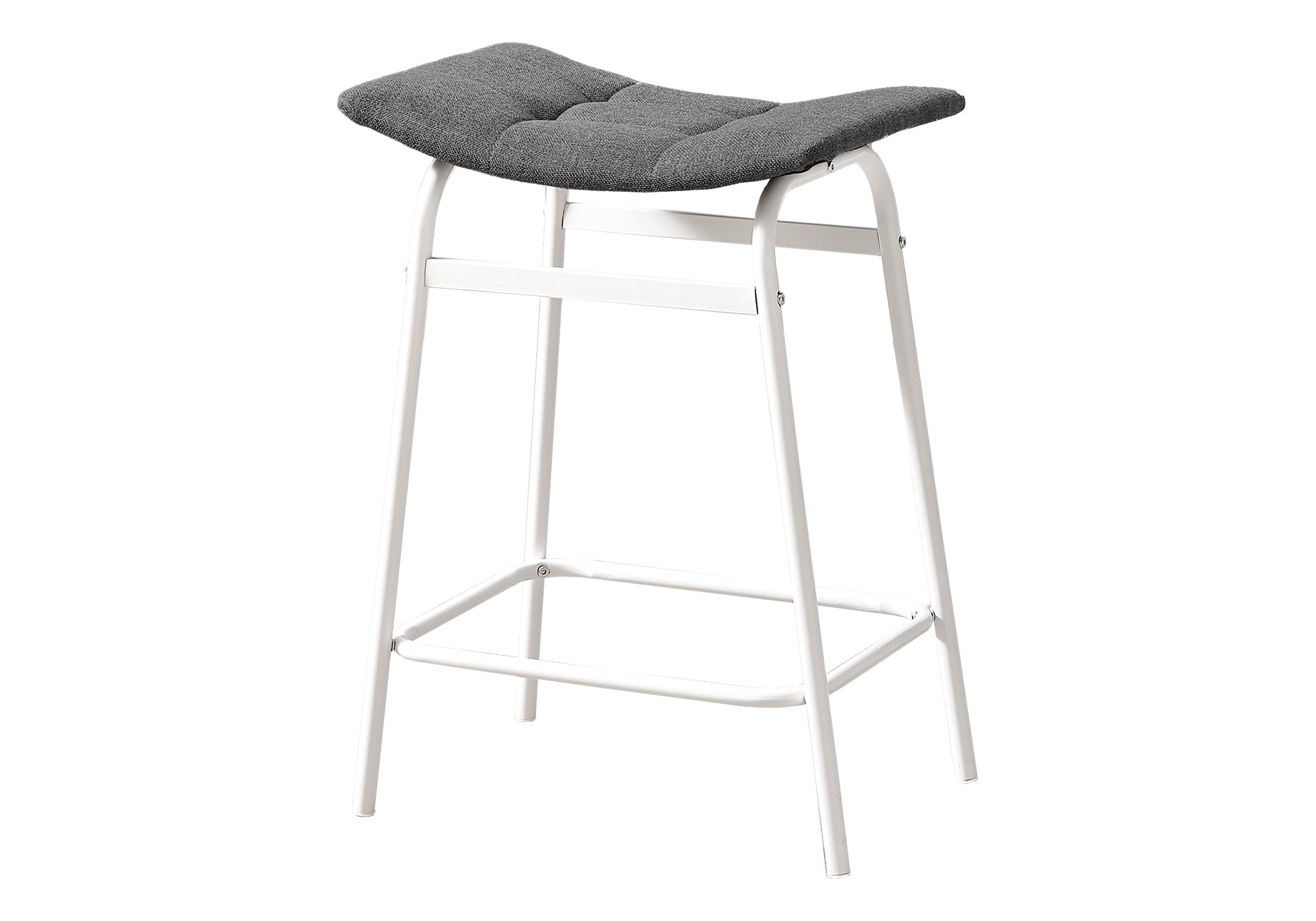 TABOURET DE BAR - 2PCS / GRIS / BLANC HAUTEUR COMPTOIR – I 2387