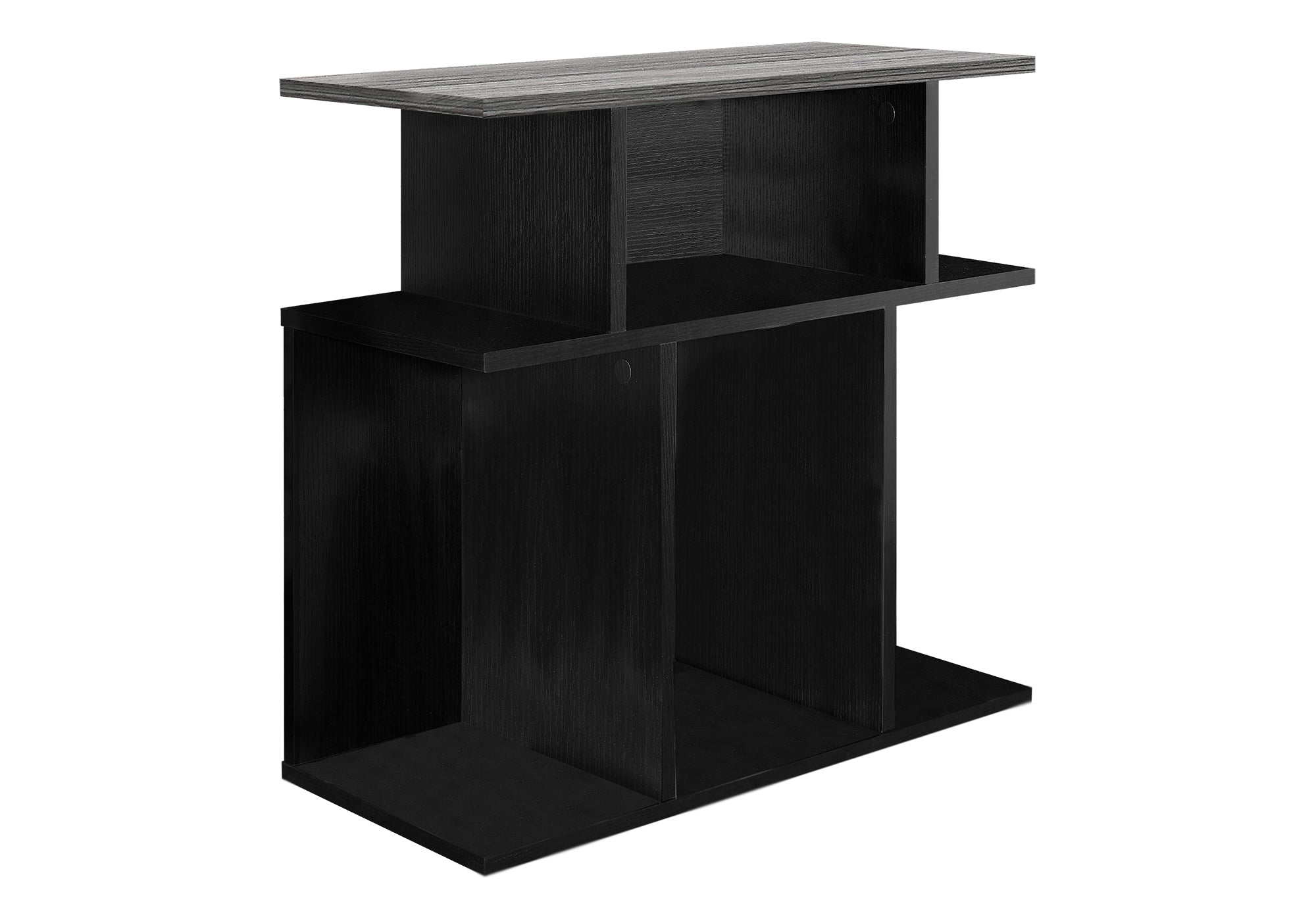 TABLE DE CHEVET - 24"H / NOIR / DESSUS GRIS – I 2477.