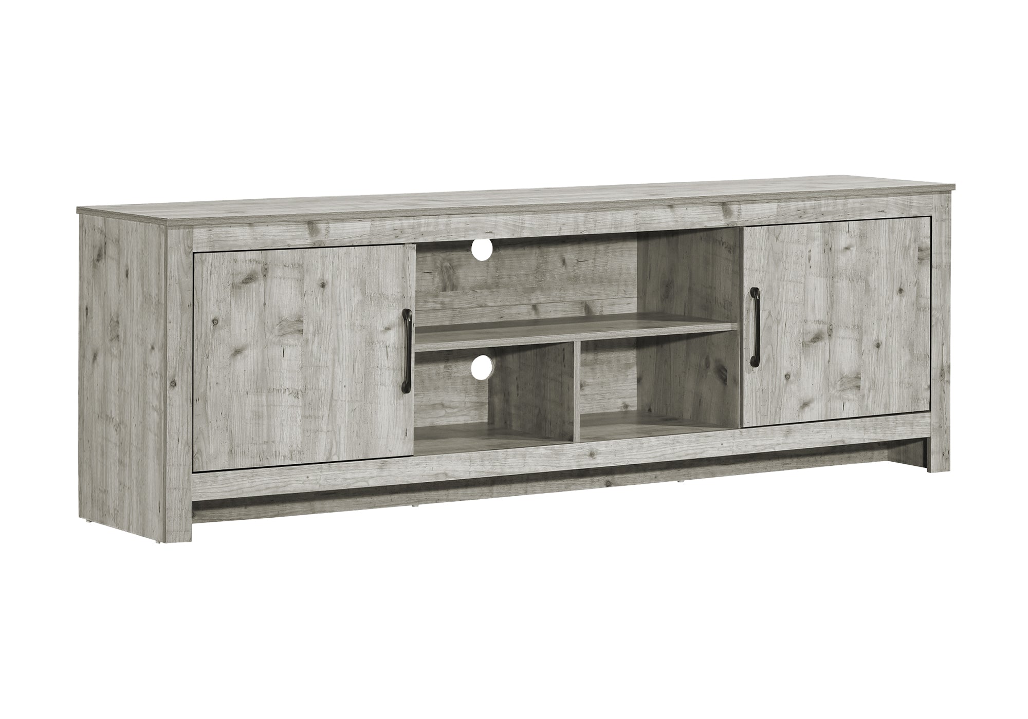 MEUBLE TV - 72"L / GRIS RUSTIQUE AVEC 2 PORTES – I 2511