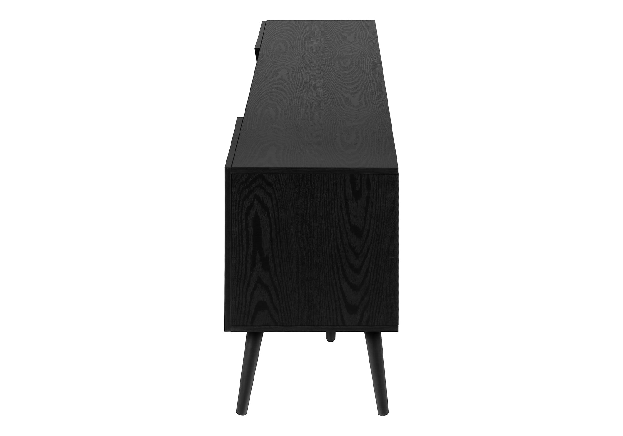 MEUBLE TV - 72"L / NOIR SIMILI-BOIS AVEC D'ENTREPOSAGE – I 2754