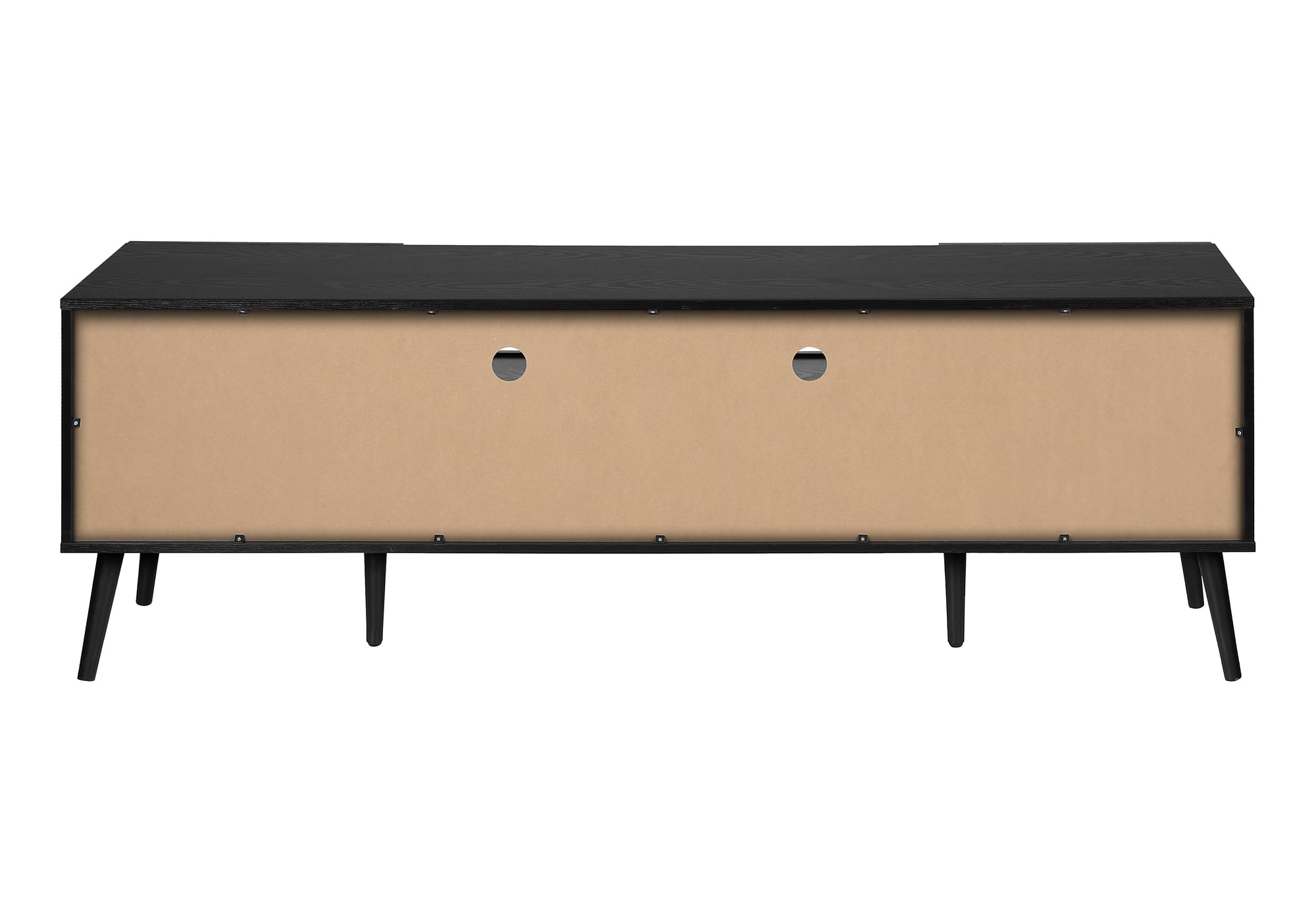 MEUBLE TV - 72"L / NOIR SIMILI-BOIS AVEC D'ENTREPOSAGE – I 2754