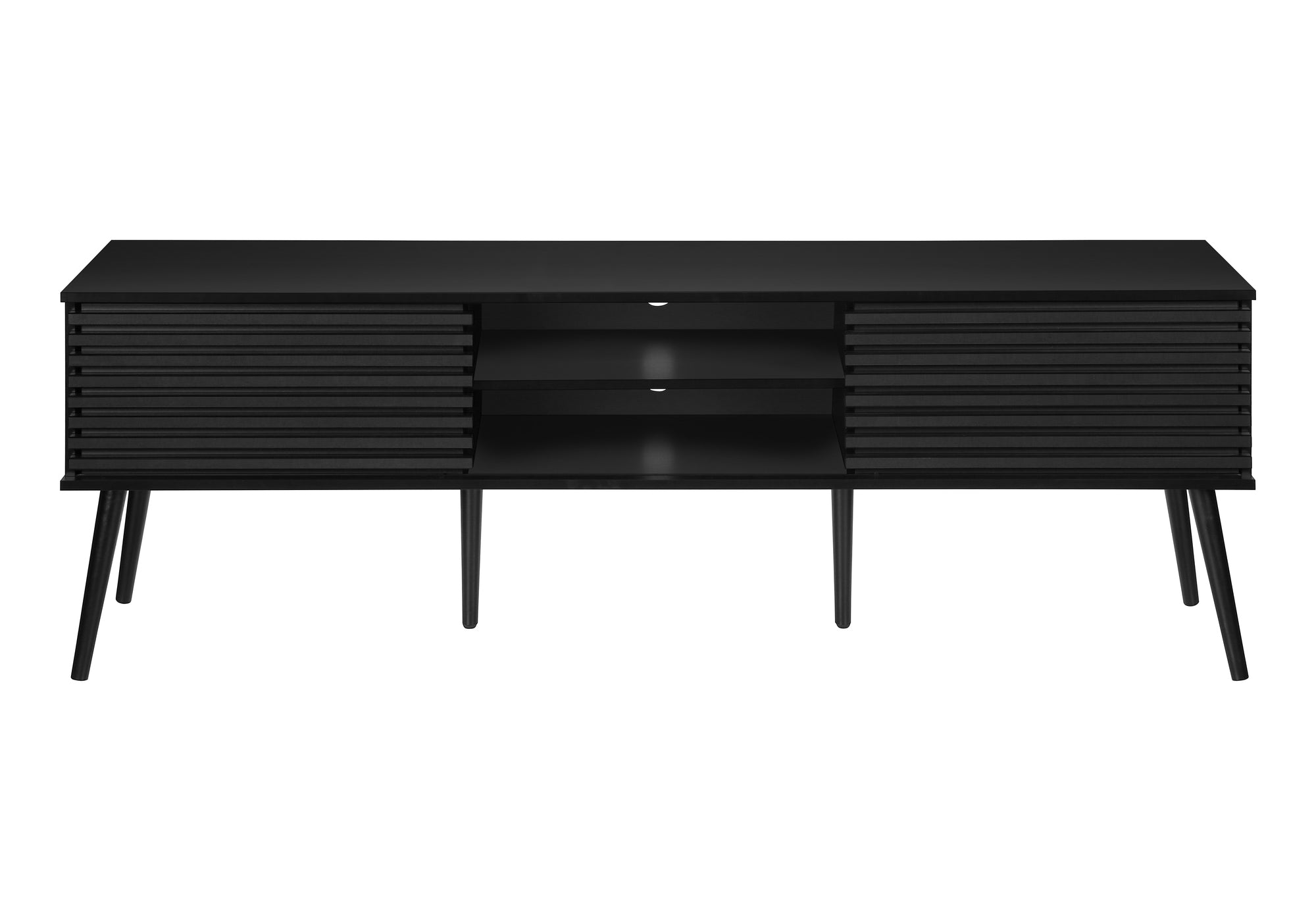 MEUBLE TV - 72"L / NOIR AVEC 2 PORTES – I 2783